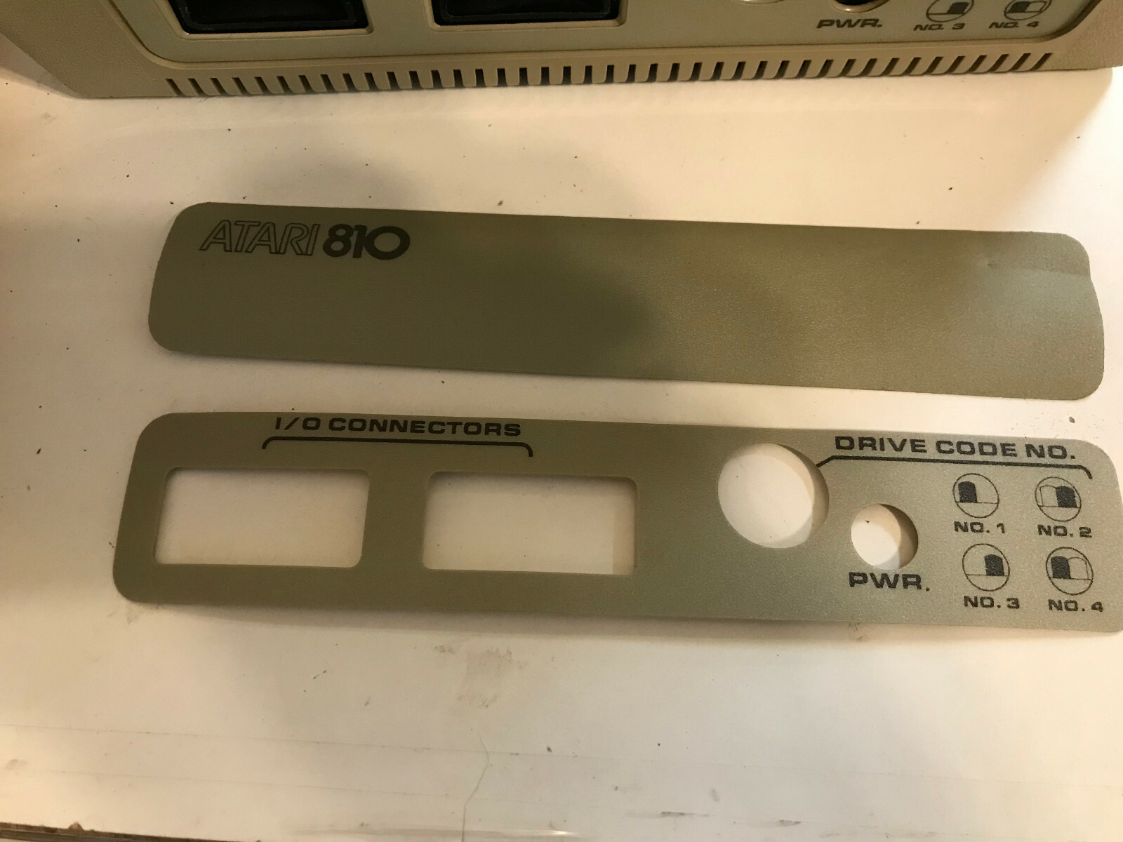 REAR LABELS Atari Parts for 810 Disk Drive NEW