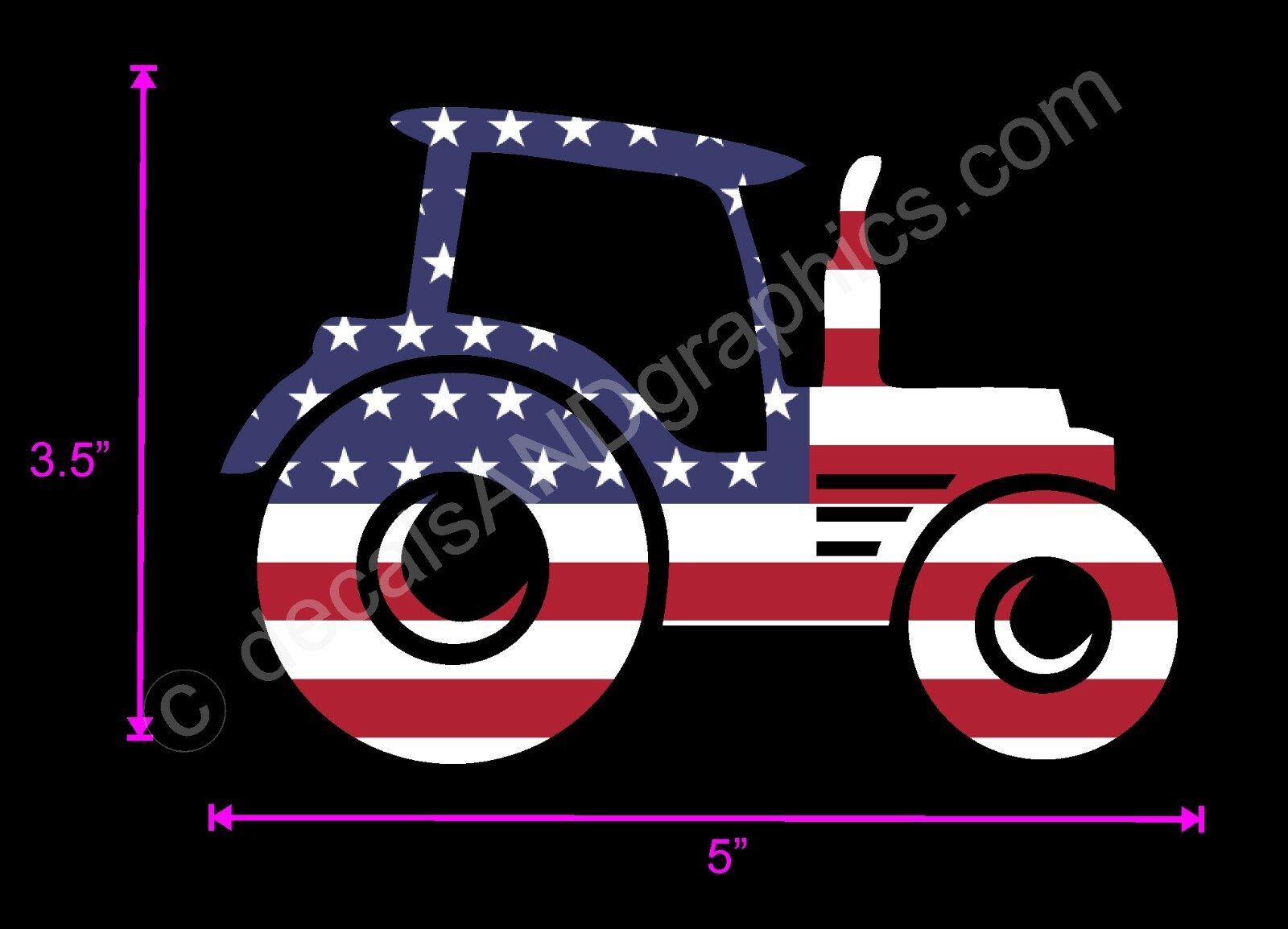 TRUMP 2020 STICKER FARMERS FOR TRUMP AMERICAN FLAG TRACTOR DIE CUT DECAL