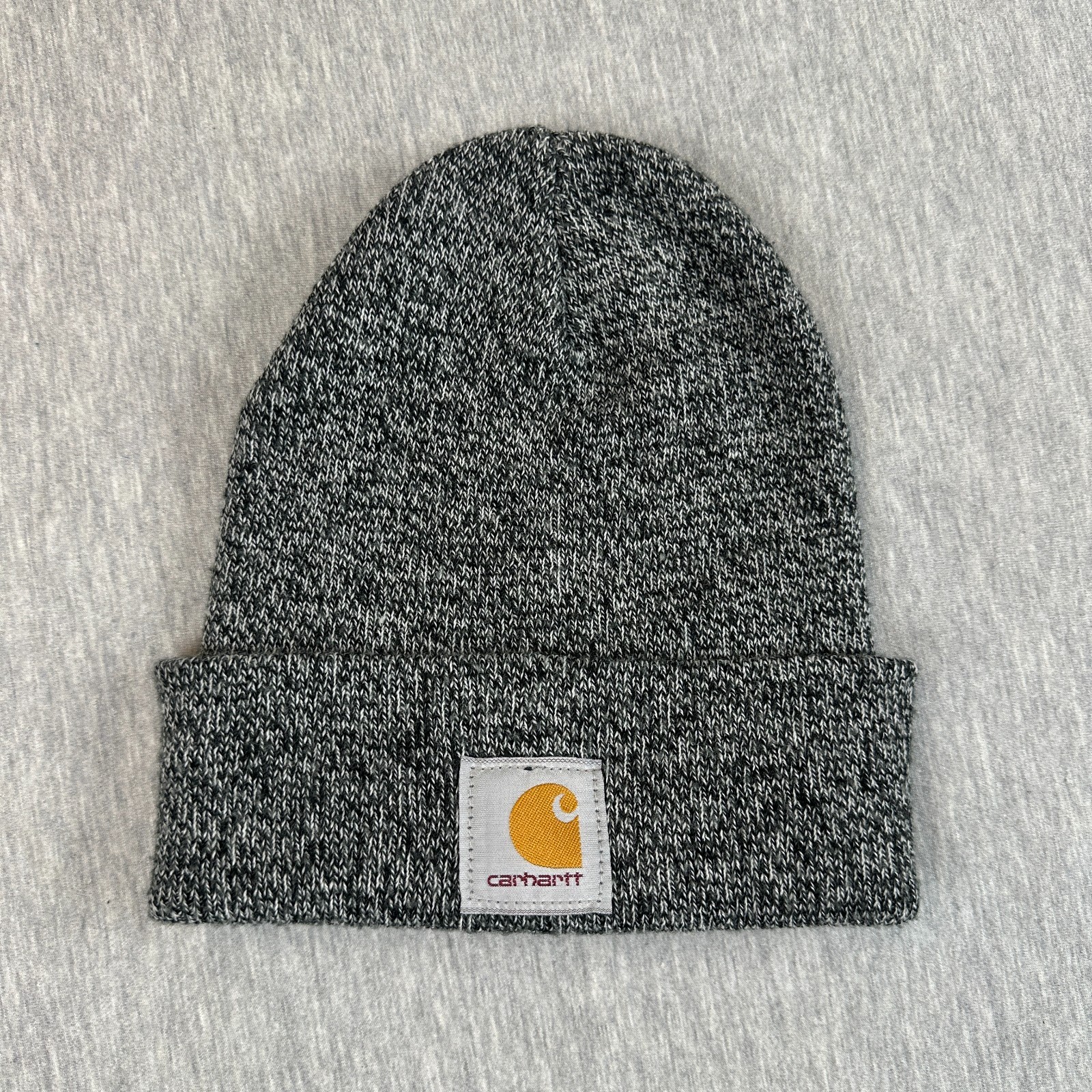Carhartt Gray Knit Beanie Acrylic Stretch One Size Unisex Adults