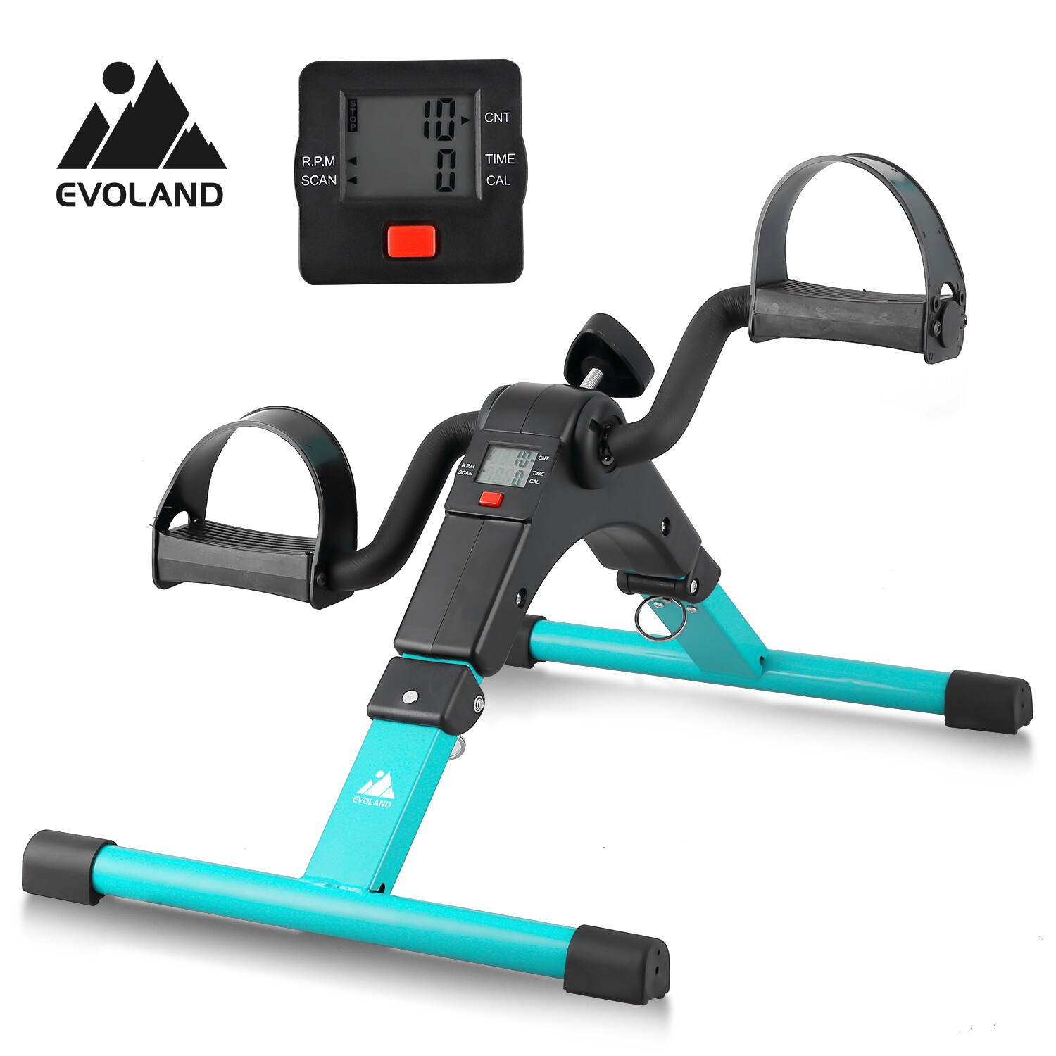 Foldable Mini Exercise Bike Cycle Mini Stepper Bike Pedal Exerciser LCD Display