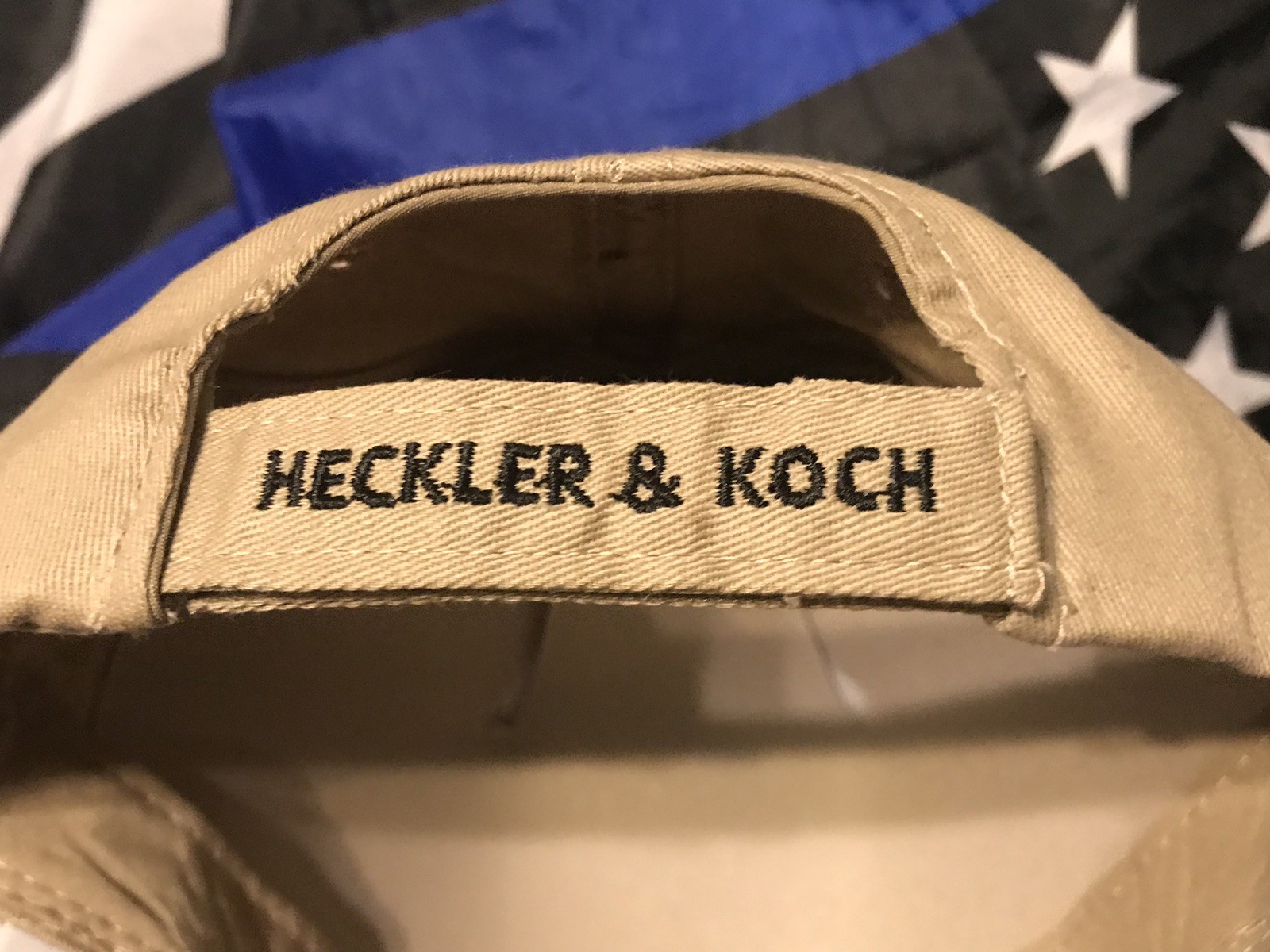 Heckler Koch HK TAN Adjustable Baseball Cap Hat Embroider Black HK Logo OEM