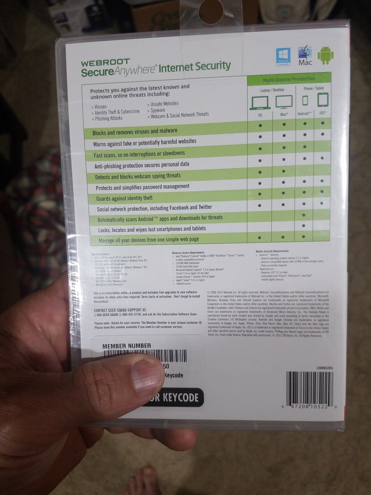 Webroot SecureAnywhere Internet Security - For 3 Devices - New & Sealed