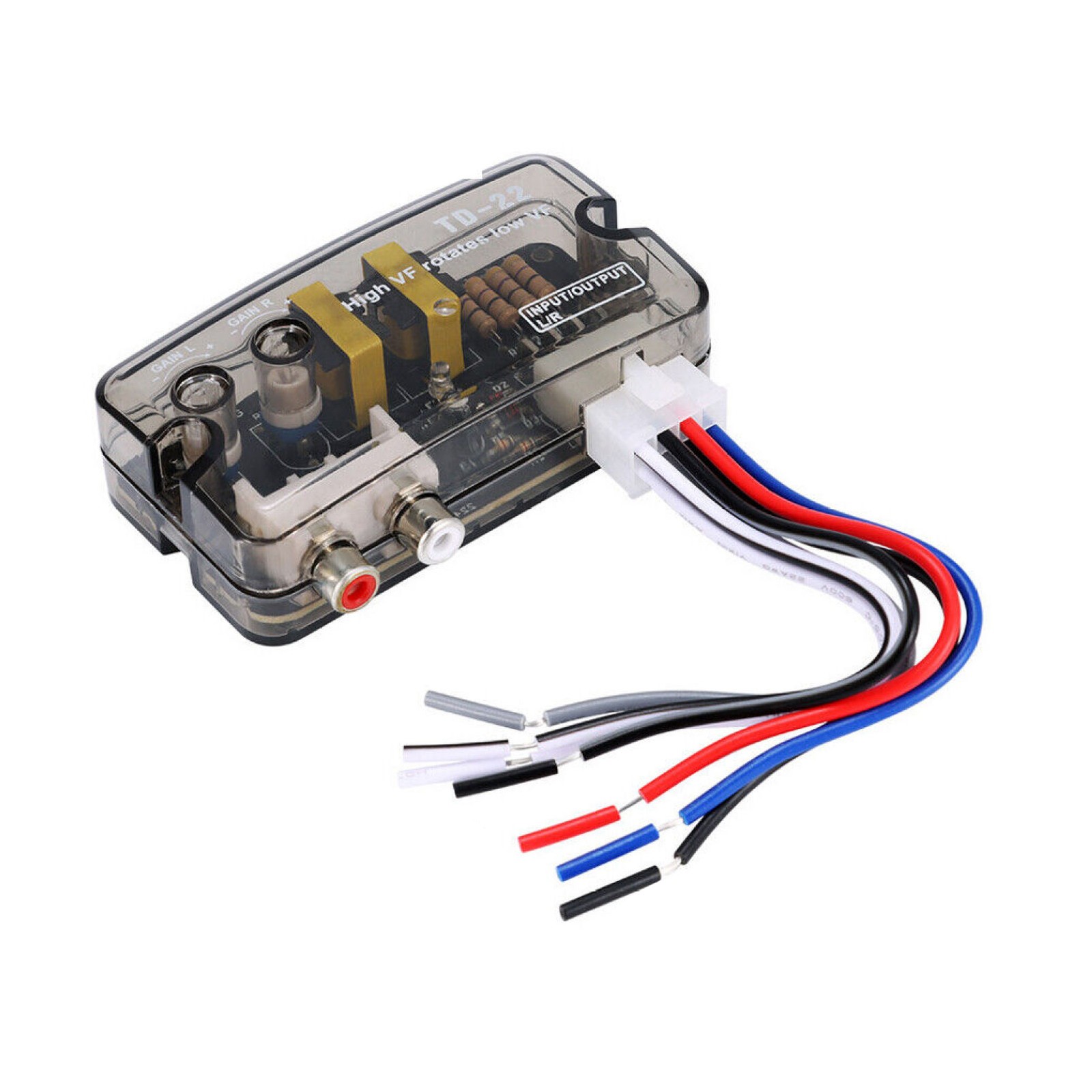 12V Car Stereo Audio RCA Speaker High To Low Level Output Converter Regulator