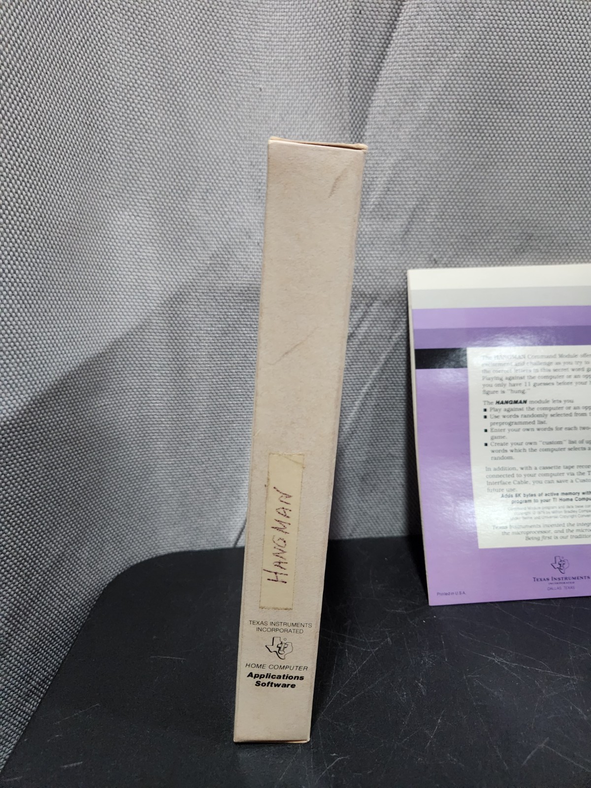 TI99-4a Home Computer Hangman Command Module Rare CIB Complete In Box