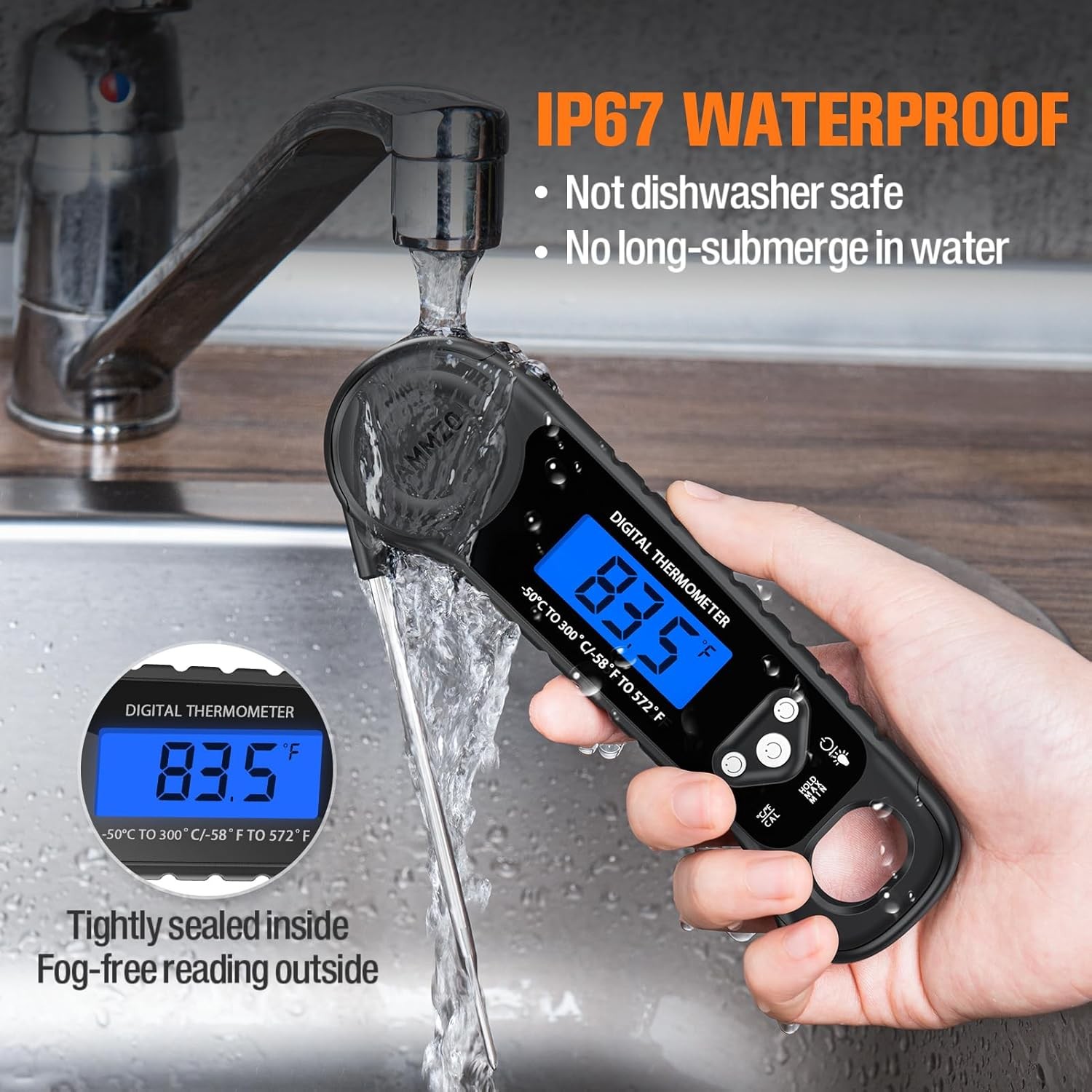Instant Read Digital Meat Thermometer Kitchen Cooking Temperature Tool