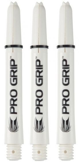 TARGET PRO GRIP DART SHAFTS..WHITE INTERMEDIATE  41mm