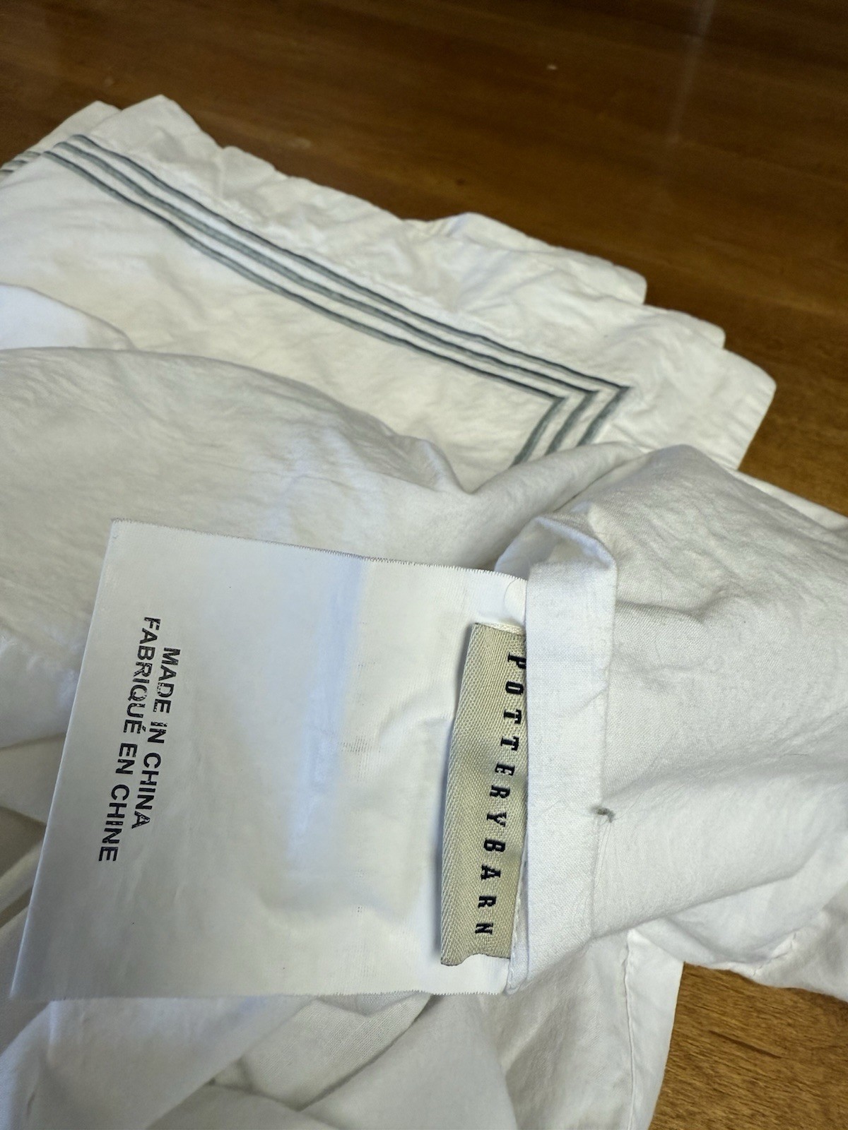Pottery Barn Linen Stripe Pillow Cover Shams (2)