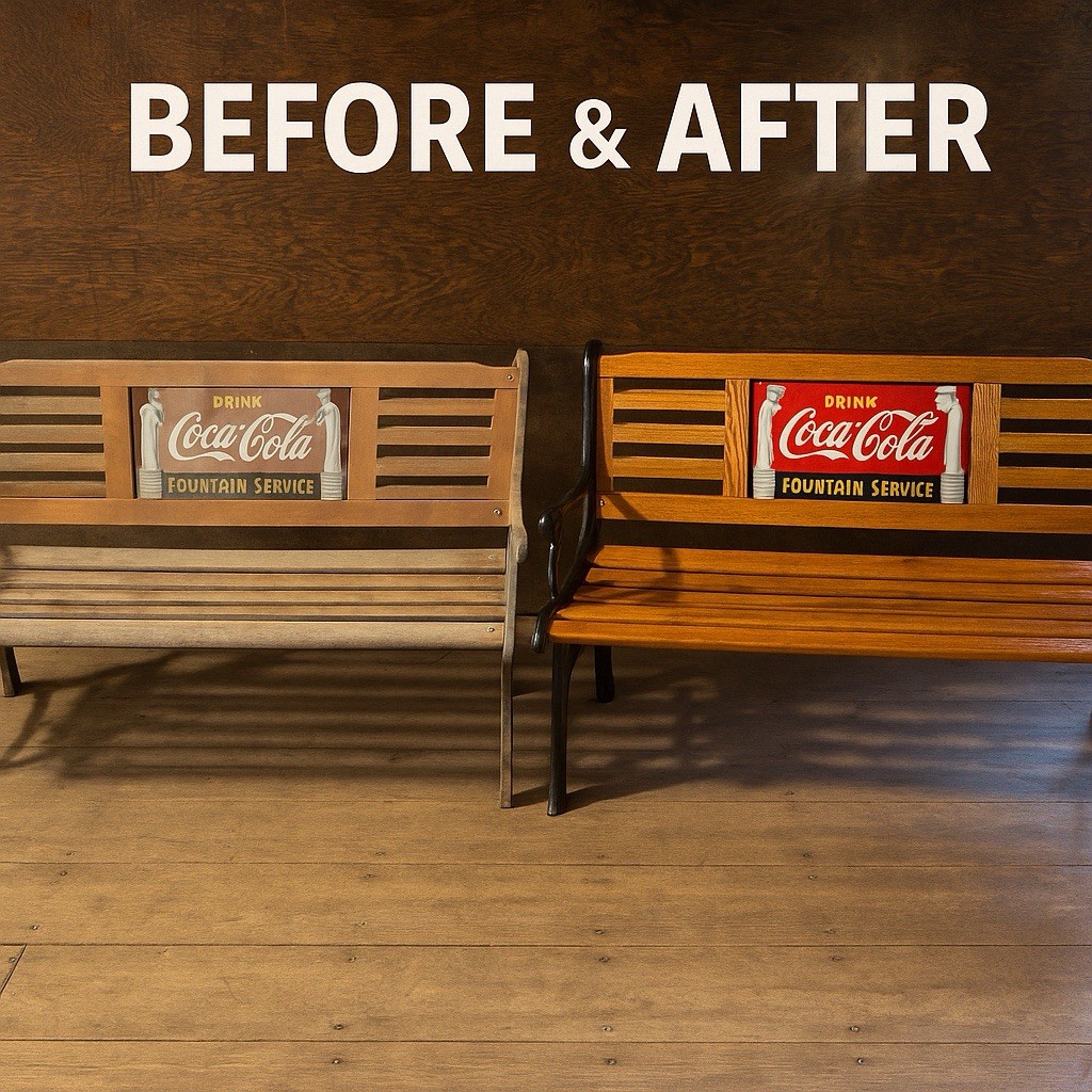 Classic Coca Cola Bench