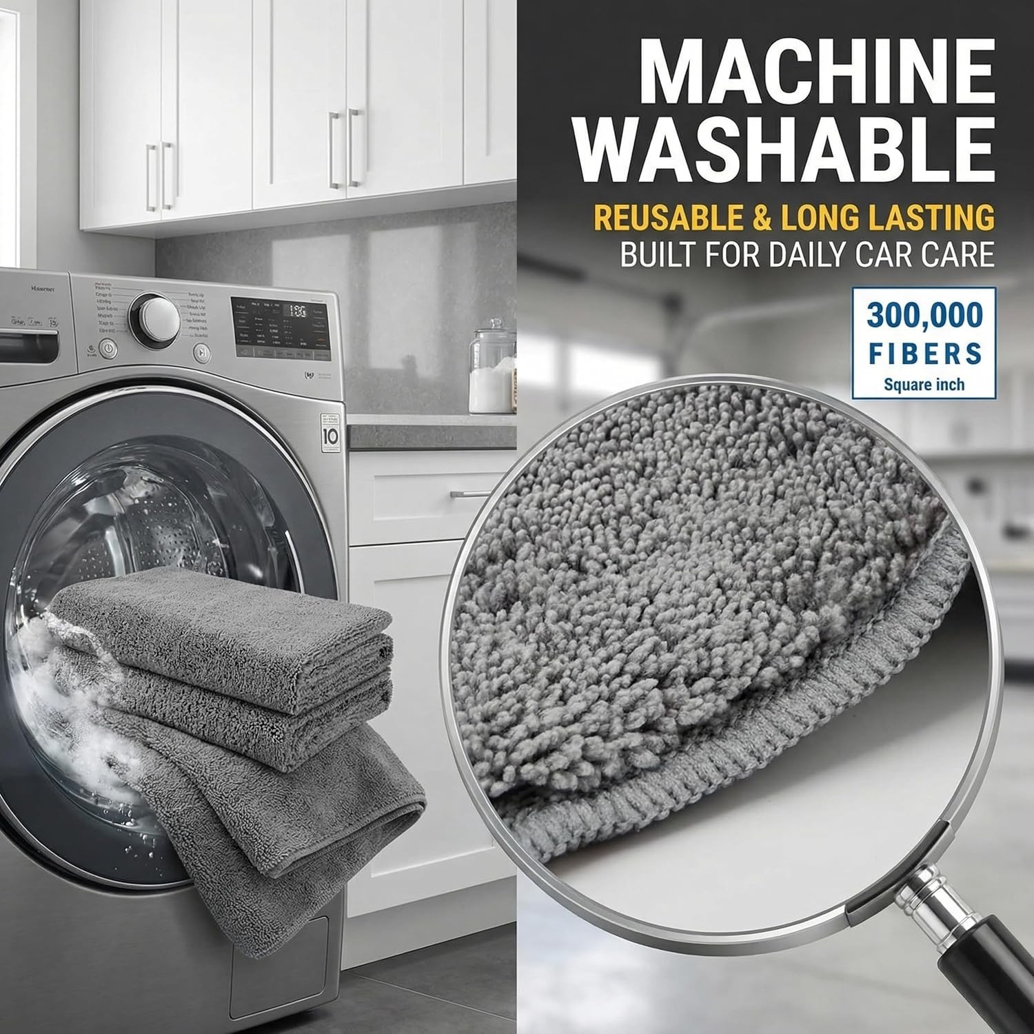 2 Pack Professional Large Microfiber Car Drying Towels (31" x 24"), Microfiber T