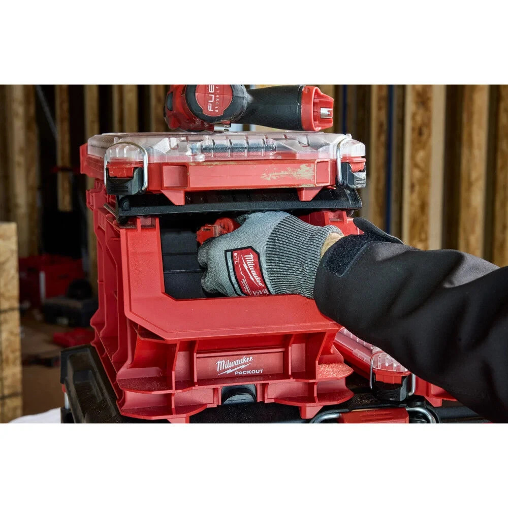 Milwaukee PACKOUT Compact Crate 48-22-8437 Modular Tool Storage Crate