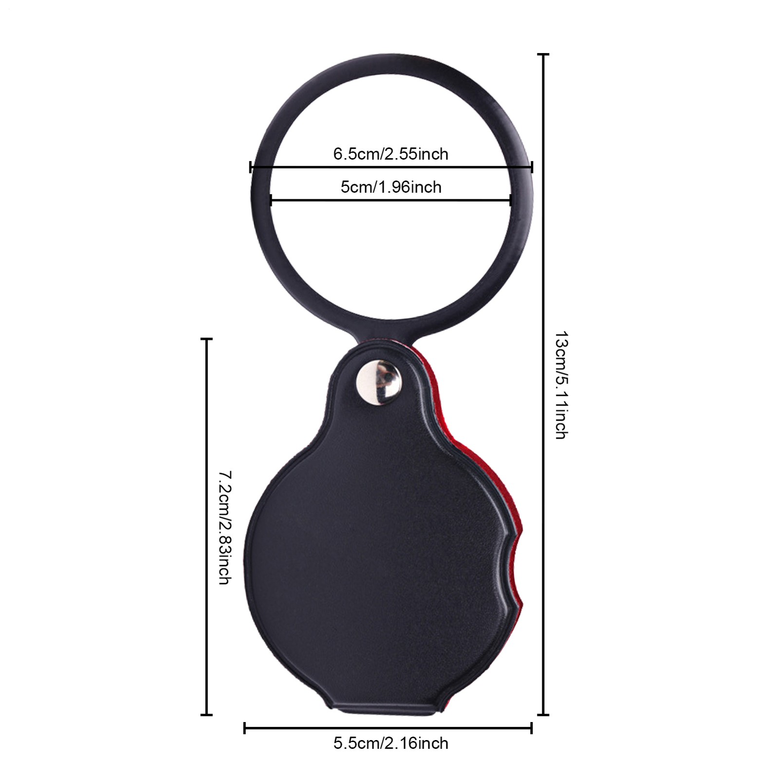 10X Mini Folding Magnifying Glass 50MM Optical Magnifier Pocket Reading Tool