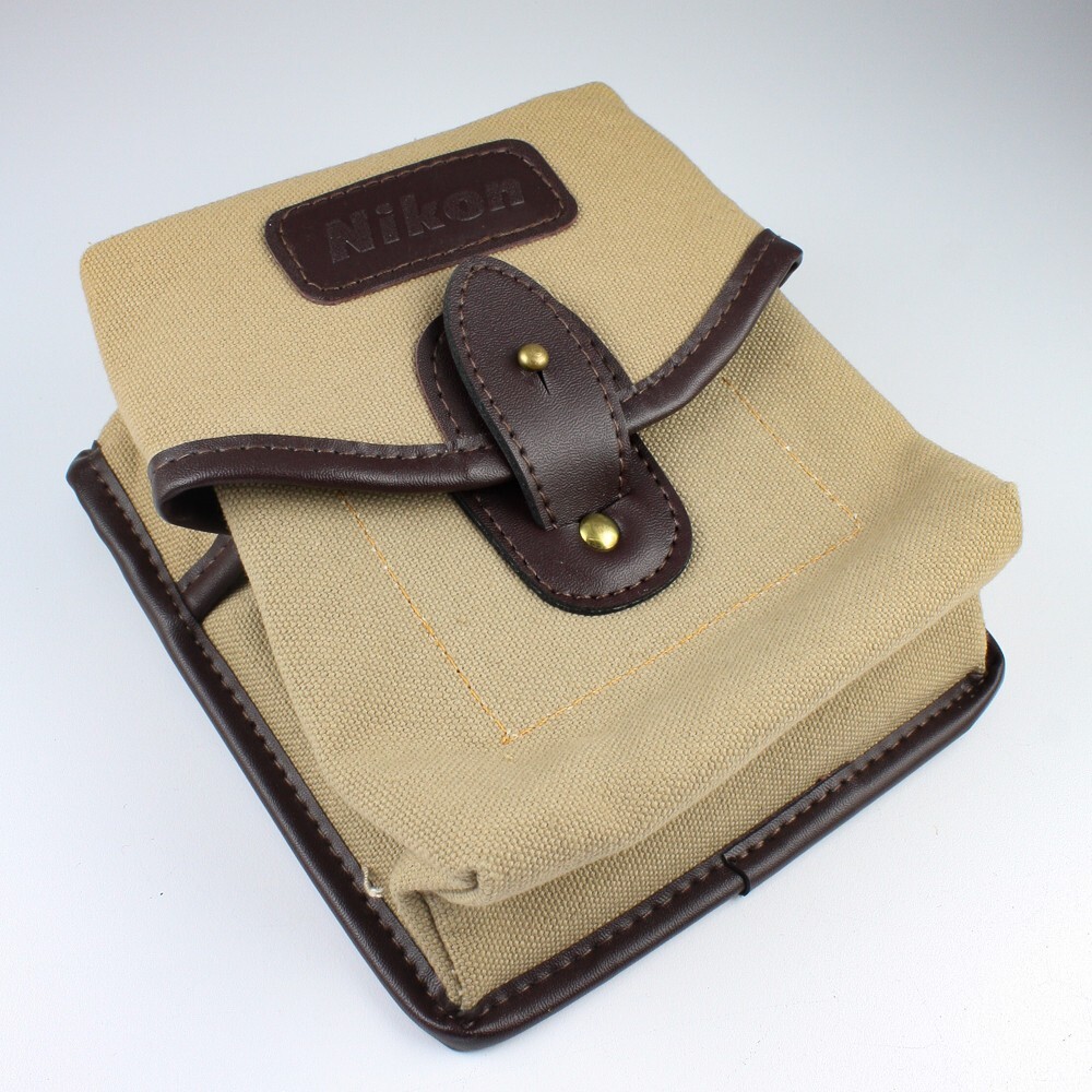 Nikon - Brown Khaki Tan Canvas Belt Bag - Vintage Camera Gear - Pouch Case