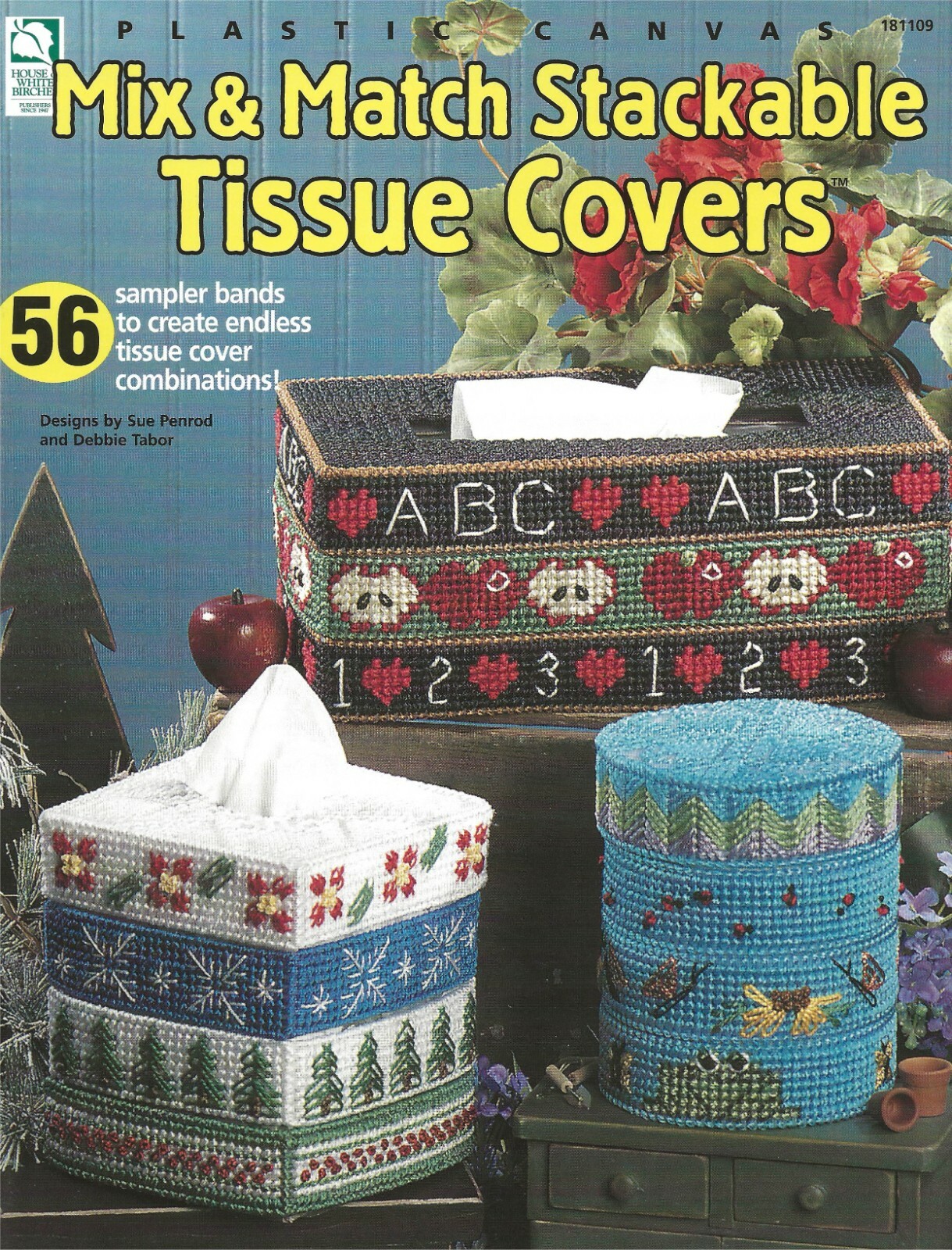 Mix & Match Stackable Tissue Covers Plastic Canvas Holiday Toilet Tissue BOOK