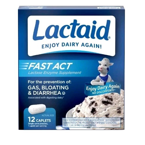 Lactaid Fast Act 1 Bottle 96 Count Lactase Enzyme Supplement Exp 4/27