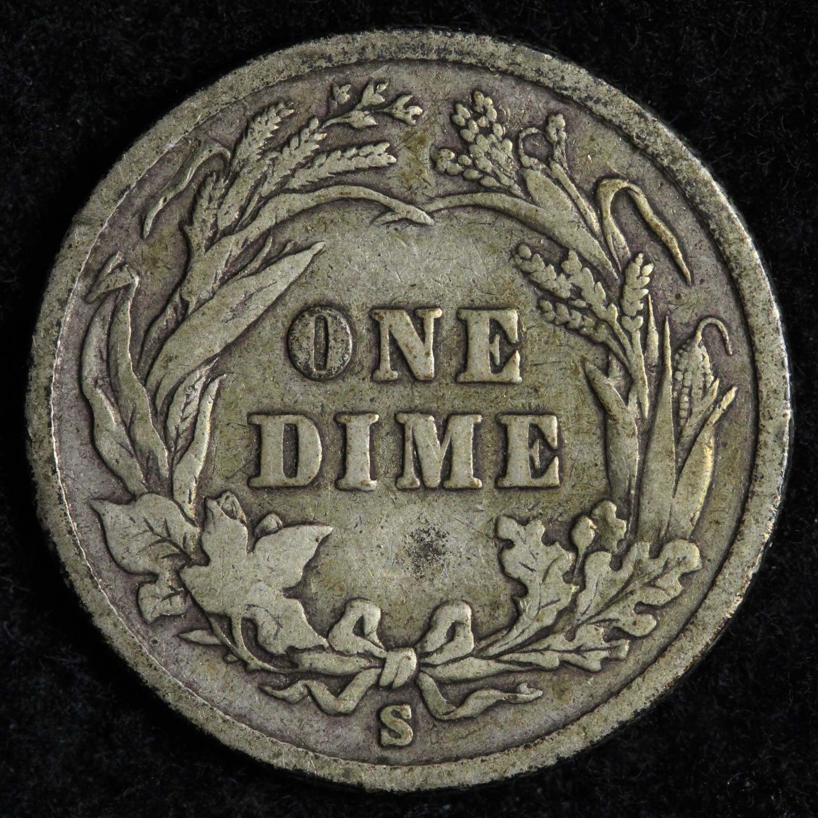 1899-S Barber Silver Dime FINE E244 DKCK