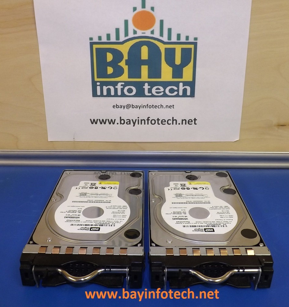 WD500AAKS 500GB x 2:1TB Western Digital 7200RPM Hard Drive With Bracket Lot Of 2