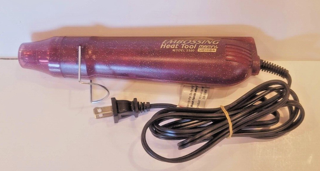 Marvy Uchida Embossing Heat Tool Model 2500 Rubber Stamp Embossing Purple