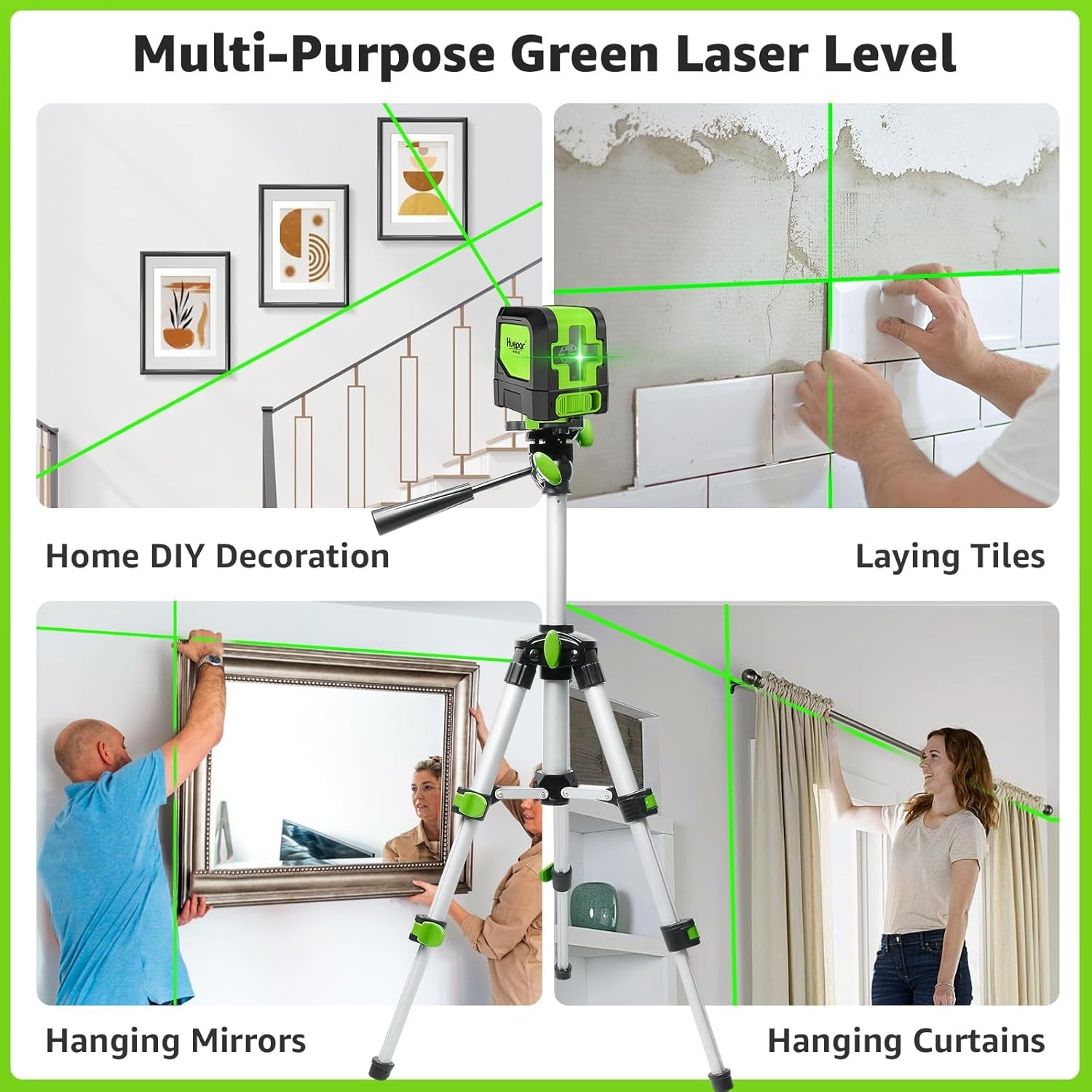 Professional 100Ft Self-Leveling Green Laser Level with 360° Magnetic Function