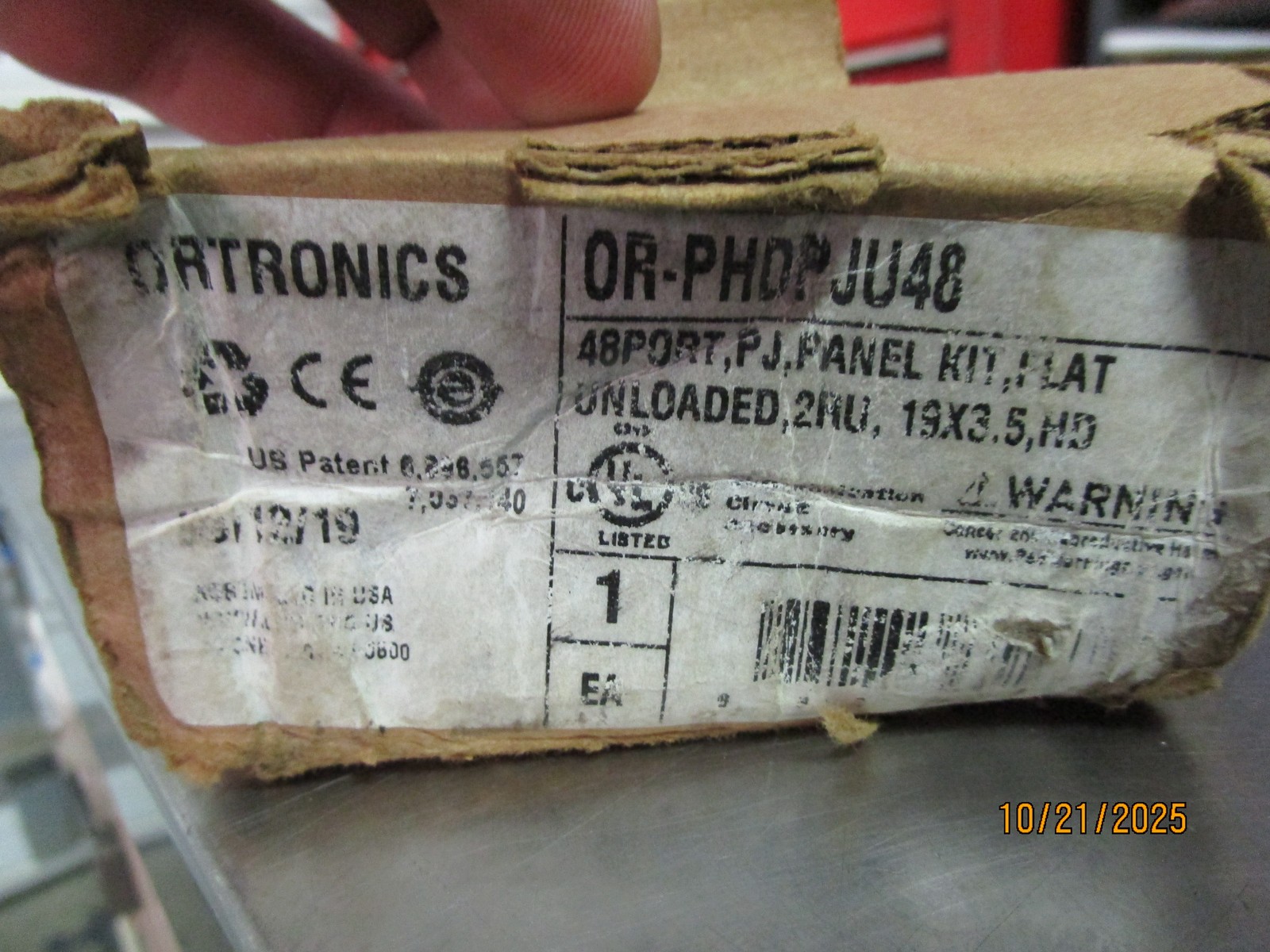 Ortronics OR-PHDPJU48 48 Port PJ Panel Kit Flat