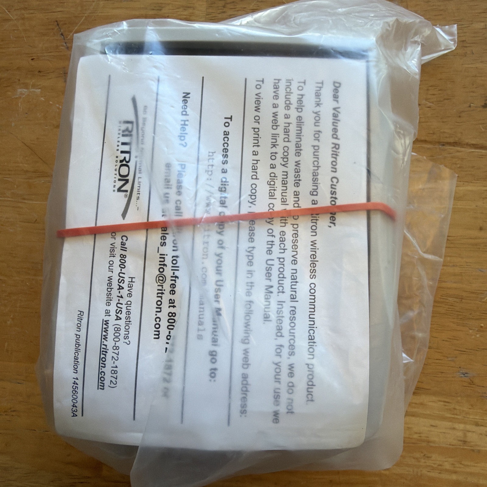 RITRON RQA-451 Wireless Call Button,UHF New /Open Box.