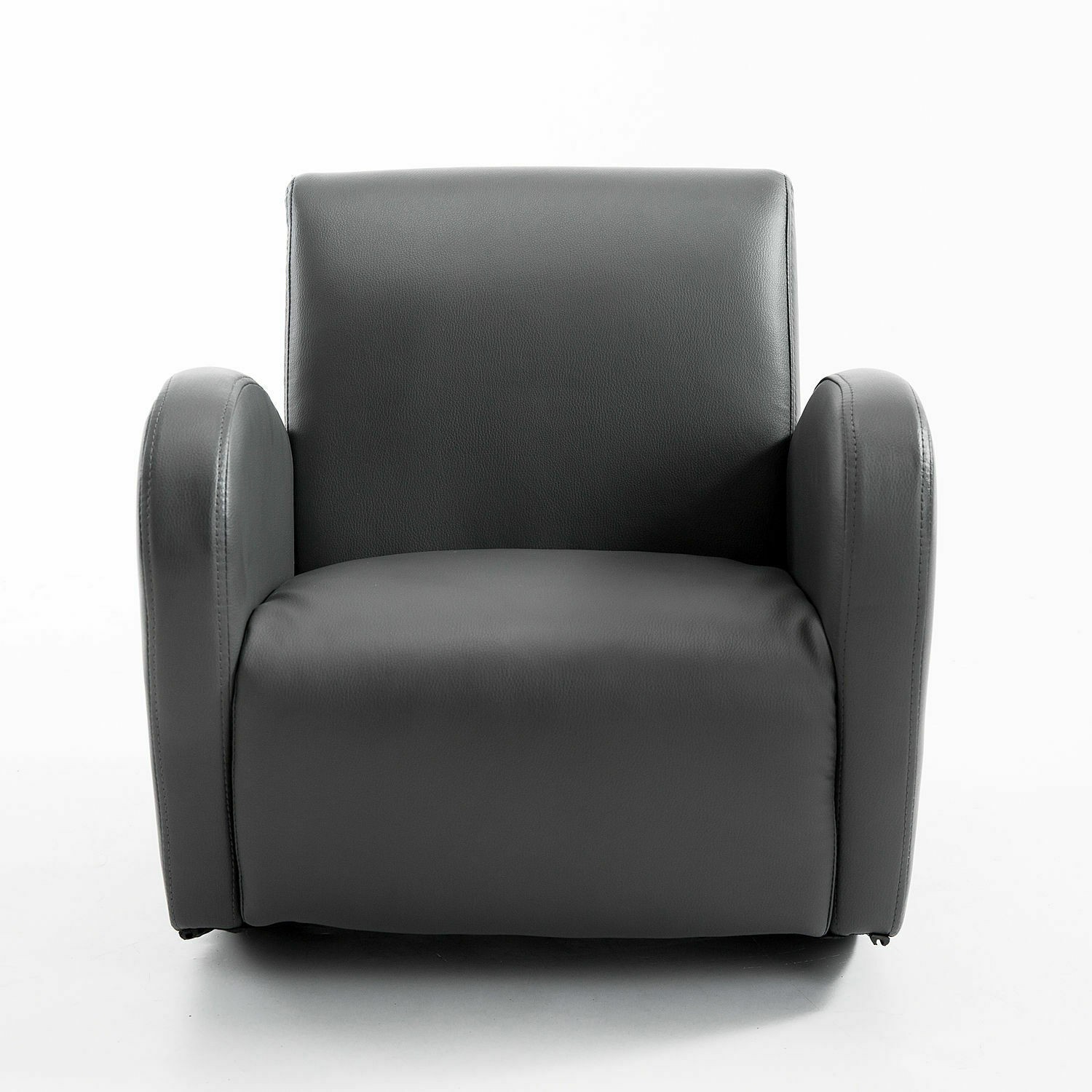 20" Kids Sofa Rocking Chair with Side Pocket PU Leather Toddler Armchair Indoor