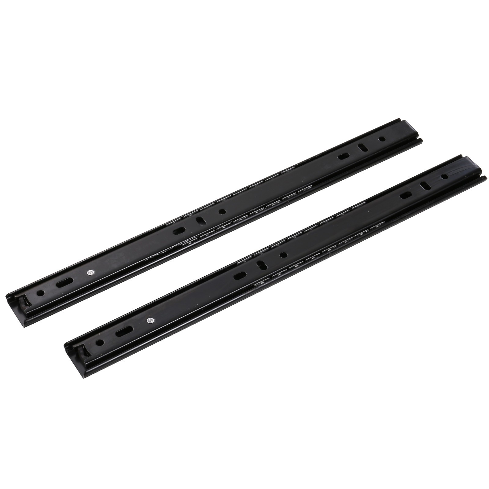 Drawer Slides 2 Section Ball Bearing Side Mount 27mm Width For Computer Desk