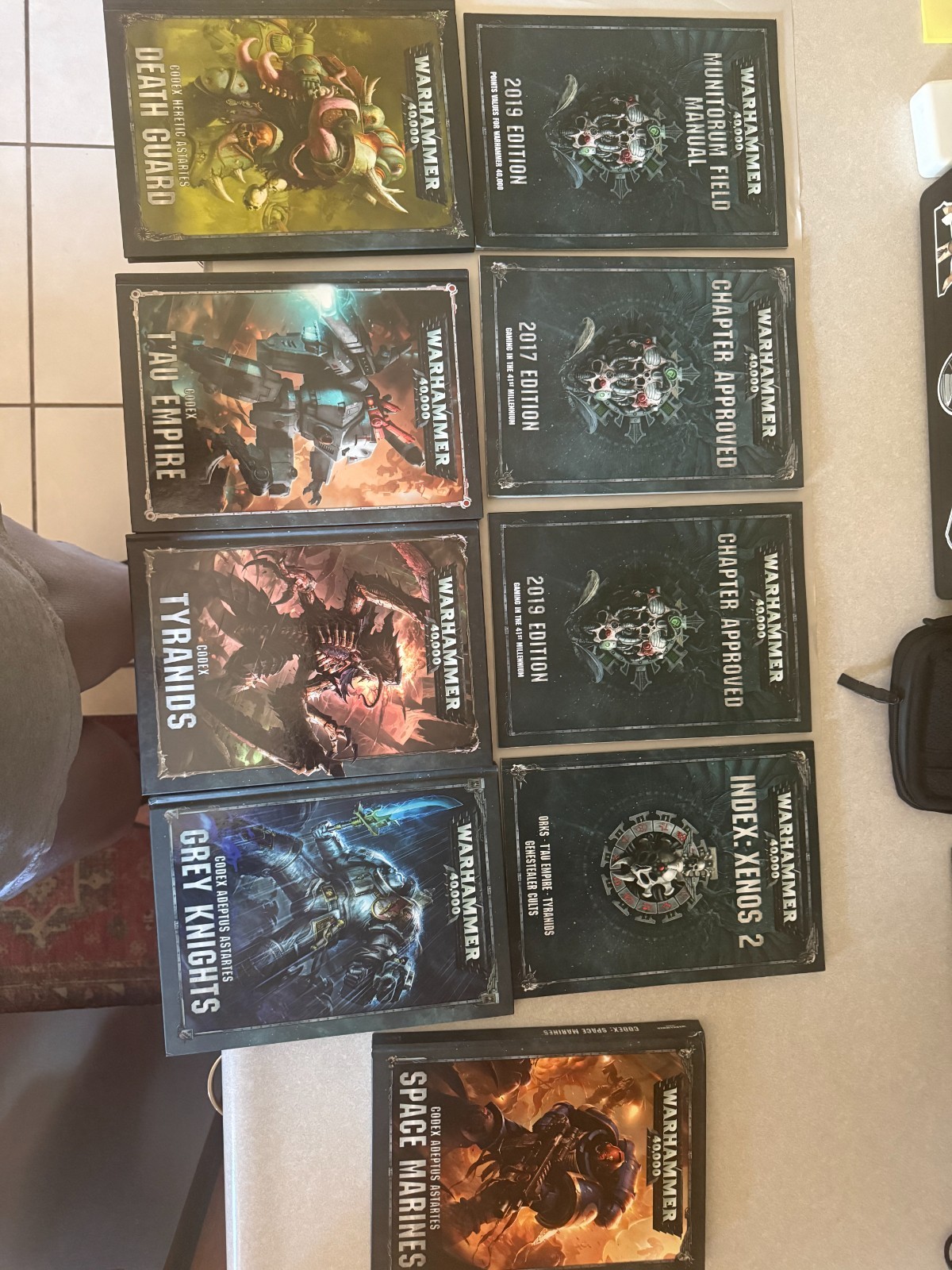 Warhammer 40K 8th Edition Book Lot - 5 Codices, Index Xenos 2, Chapter Approved
