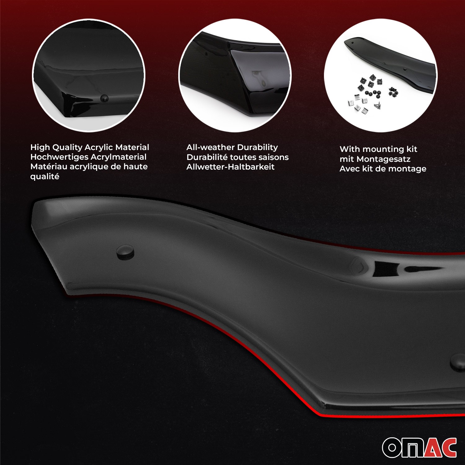 Front Bug Shield Hood Deflector Guard for Honda Civic 2016-2021 Black Smoke