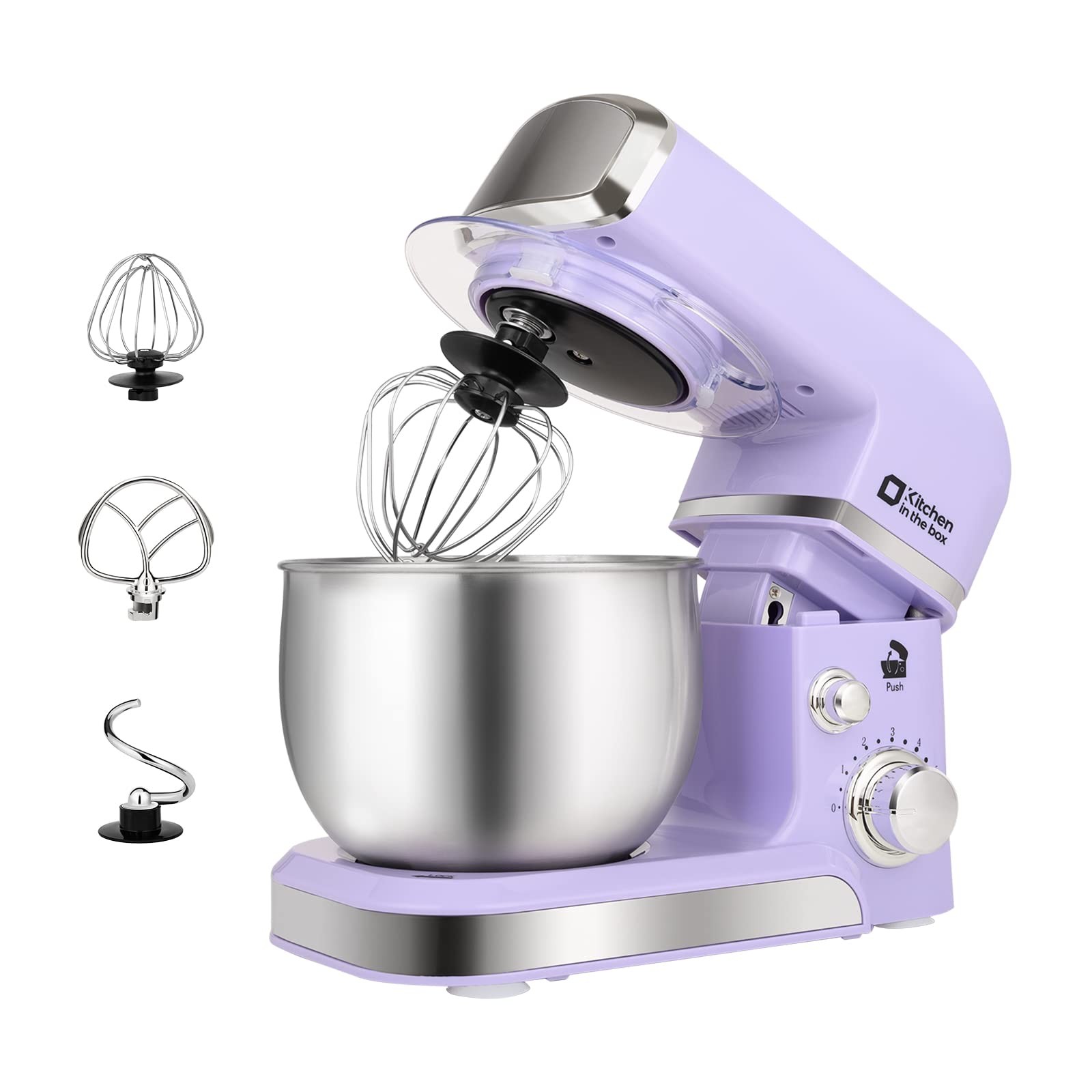 Stand Mixer, Kitchen in the box 3.2Qt Small Electric Food Mixer,6 Speeds Portabl