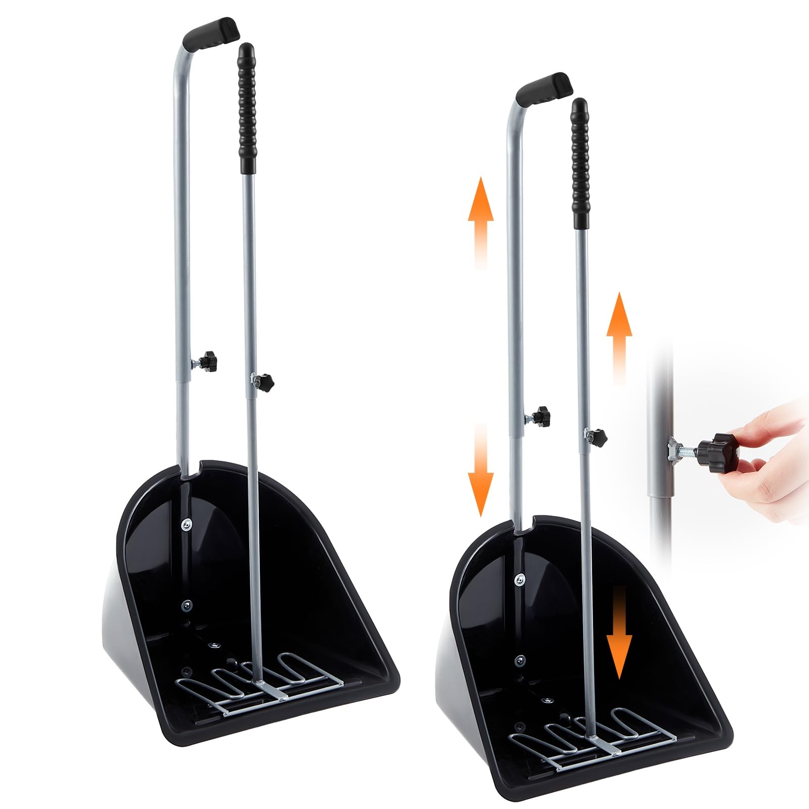 2 Sets Adjustable Manure Scoop and Shovel, Horse Dog Poop Scooper and Manure ...