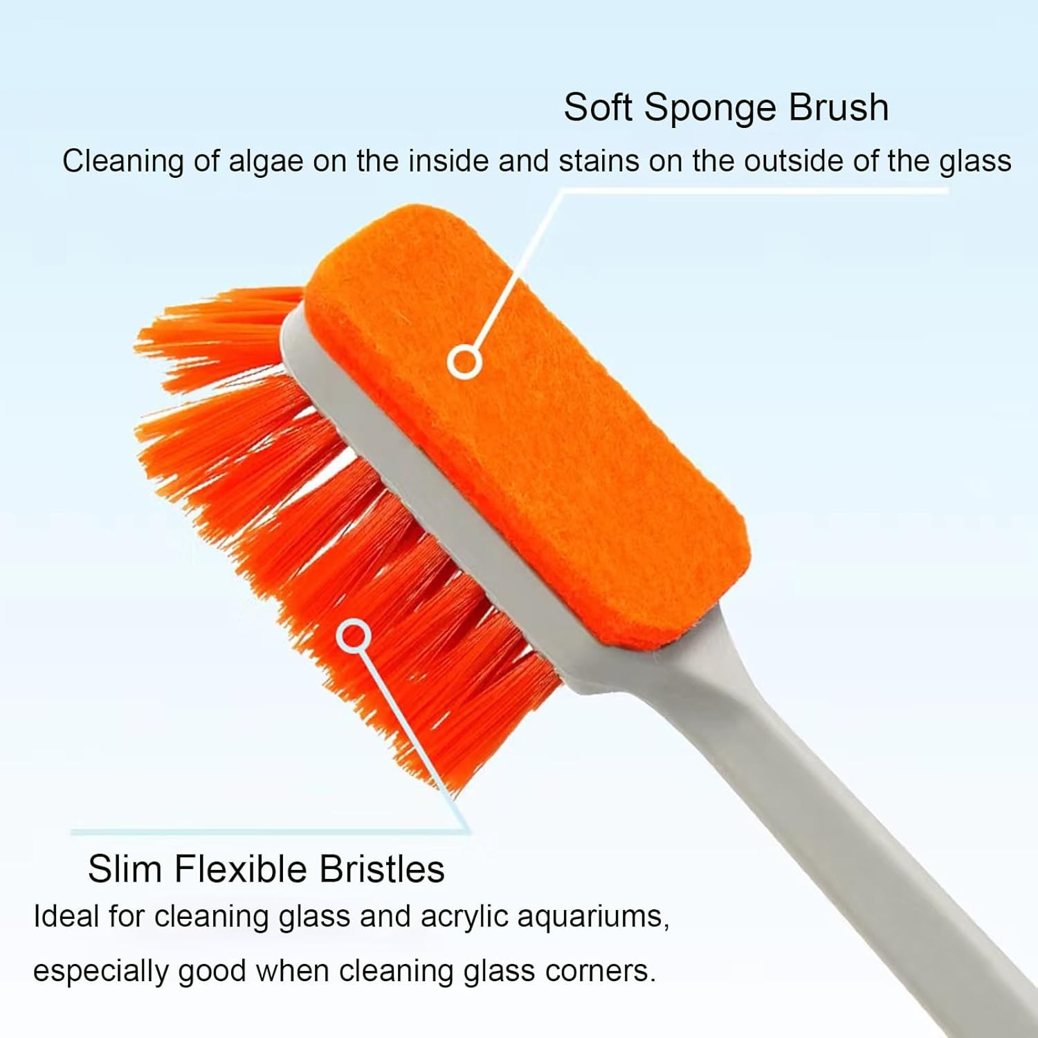 Small Fish Tank Cleaner - Algae Scraper for Glass Aquariums - 11.8 Inch