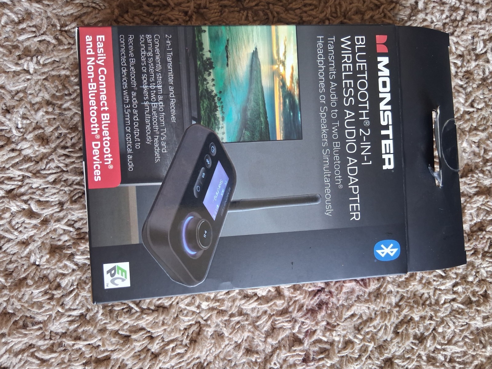 Monster Bluetooth 2-In-1 Wireless Audio Adapter (MBA9-1011-BLK)
