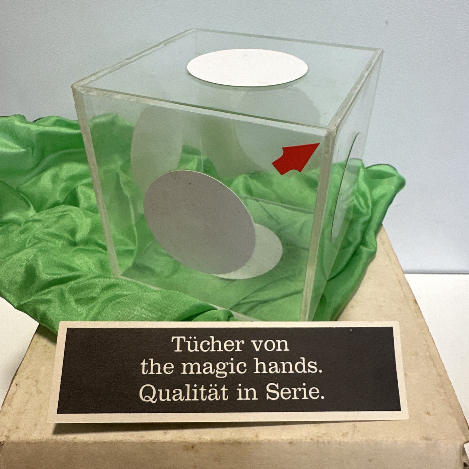 RARE Vintage Prop The Magic Hand German Made Box Scarf Illusionist Magic Prop