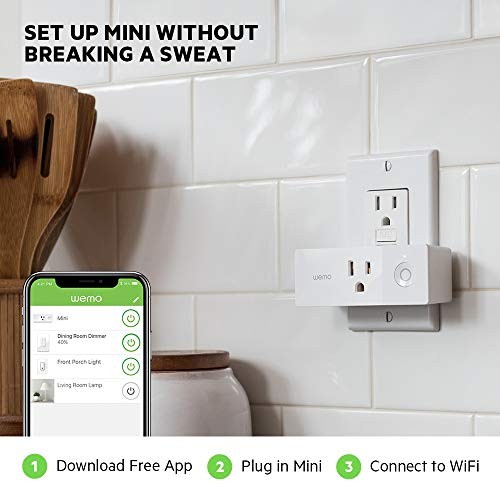 WHITE - BELKIN MINI SMART PLUG LNKF7C063