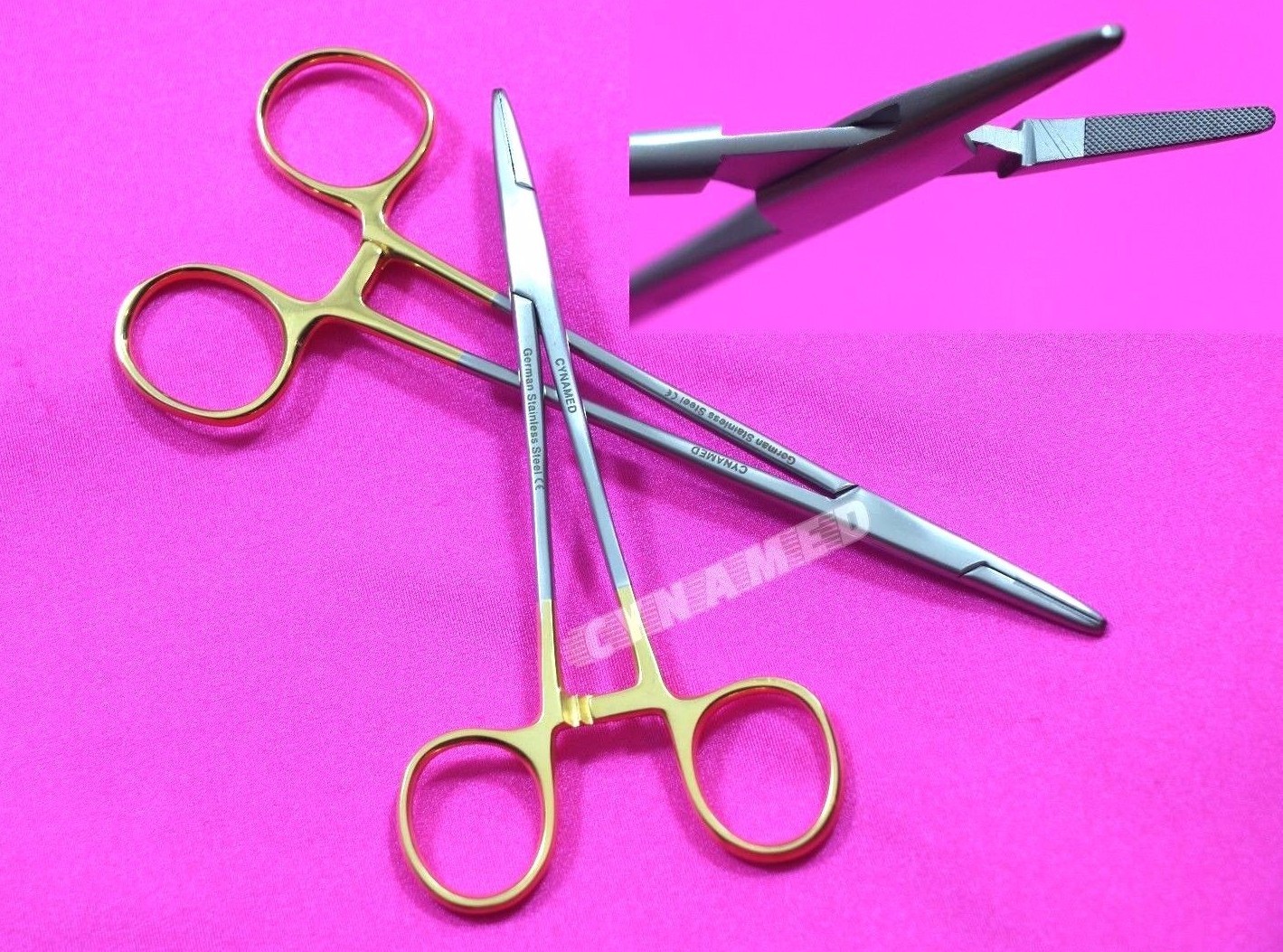 GERMAN DELICATE T/C MAYO HEGAR NEEDLE HOLDER DRIVER 6"+5" W/TUNGSTEN CARBIDE