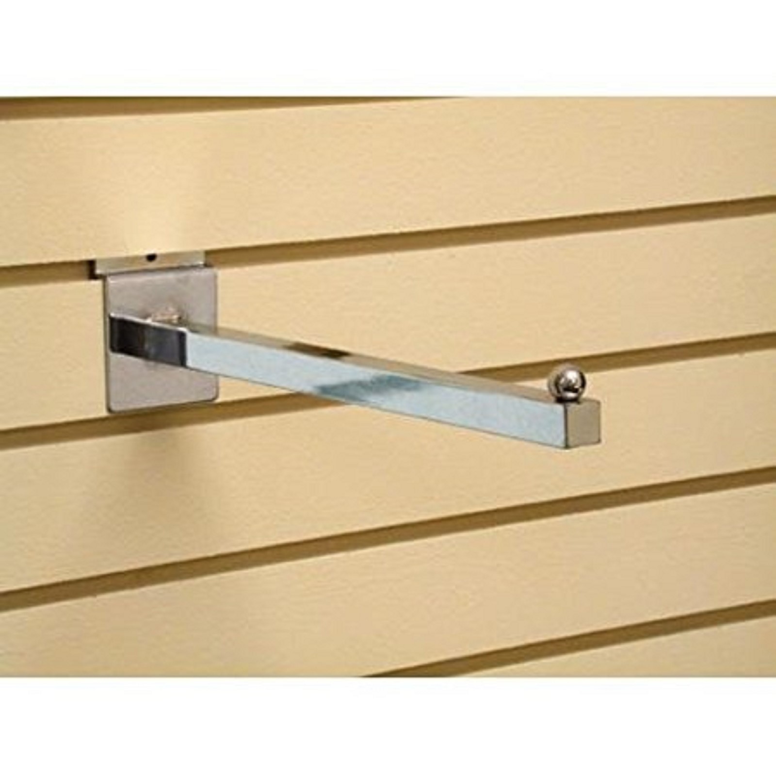 Only Hangers Chrome Faceout Square Tube 12" For Slatwall