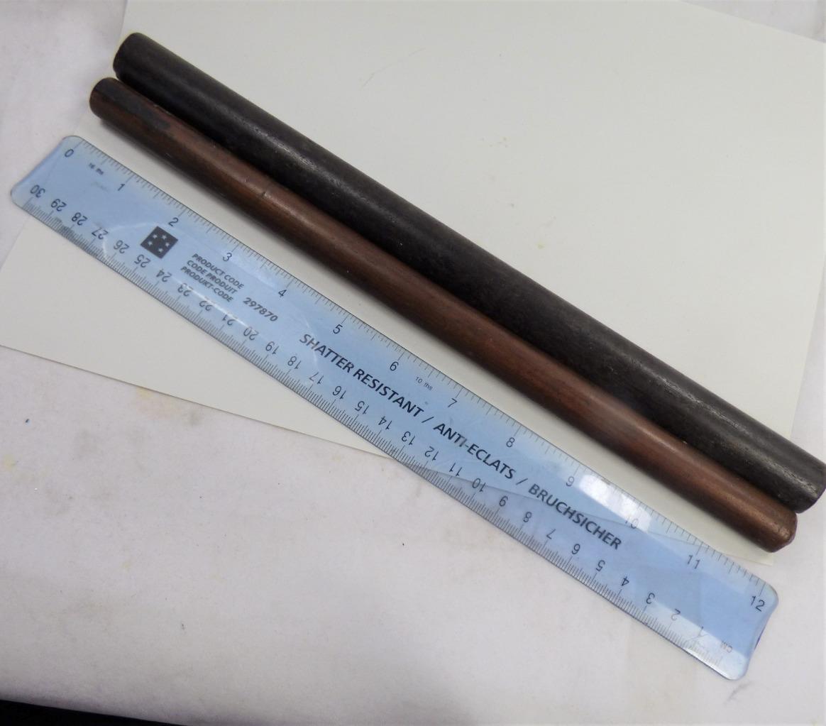 2 x solid draughtsmen rolling rules Antique TECHNICAL DRAWING INSTRUMENT Vintage