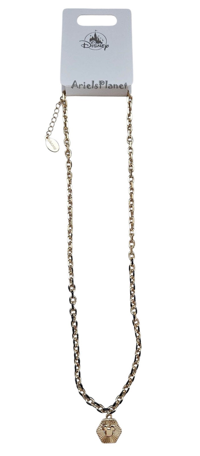 Disney Parks Mickey Mouse Ear Gold Tone Pendant Necklace