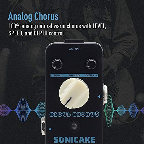SONICAKE Cloud Chorus Guitar Effect Pedal Analog Classic BBD Style True Bypass