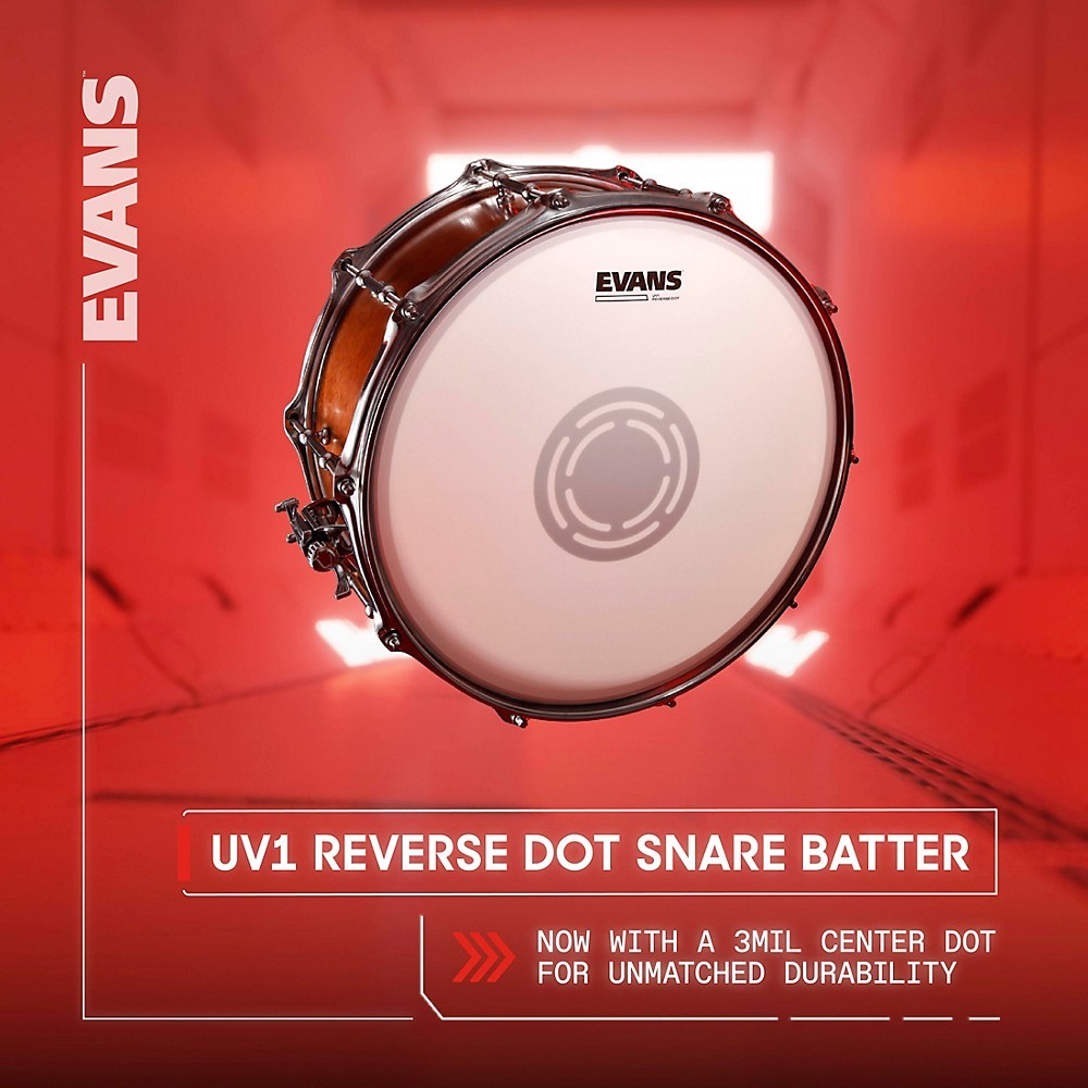 EVANS UV1 Reverse Dot Coated Snare Batter Drum Head 13 in.