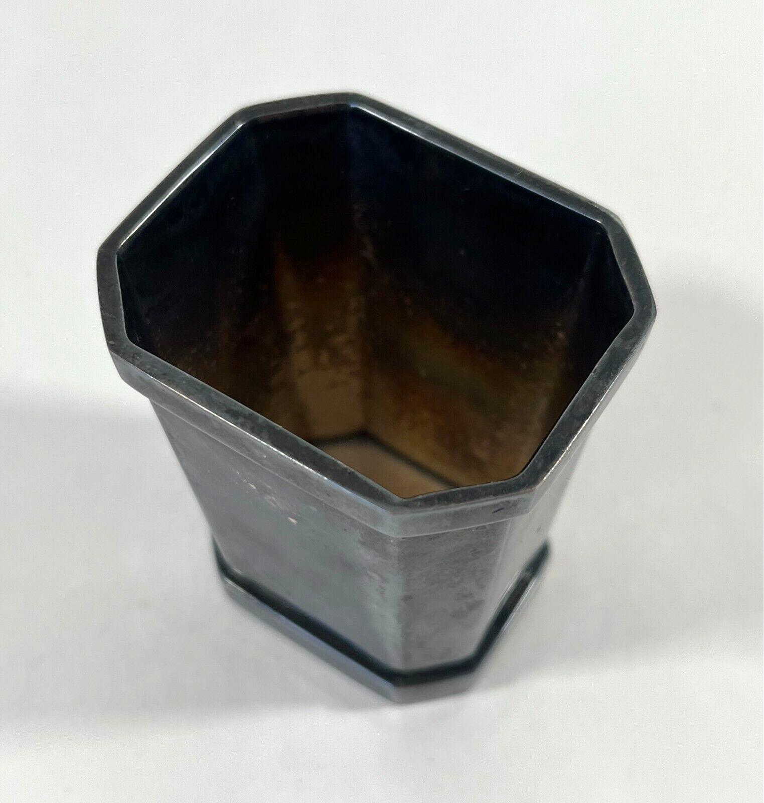 Vintage St. James Brazil Silverplate Octagonal Mini Cup 2.5"