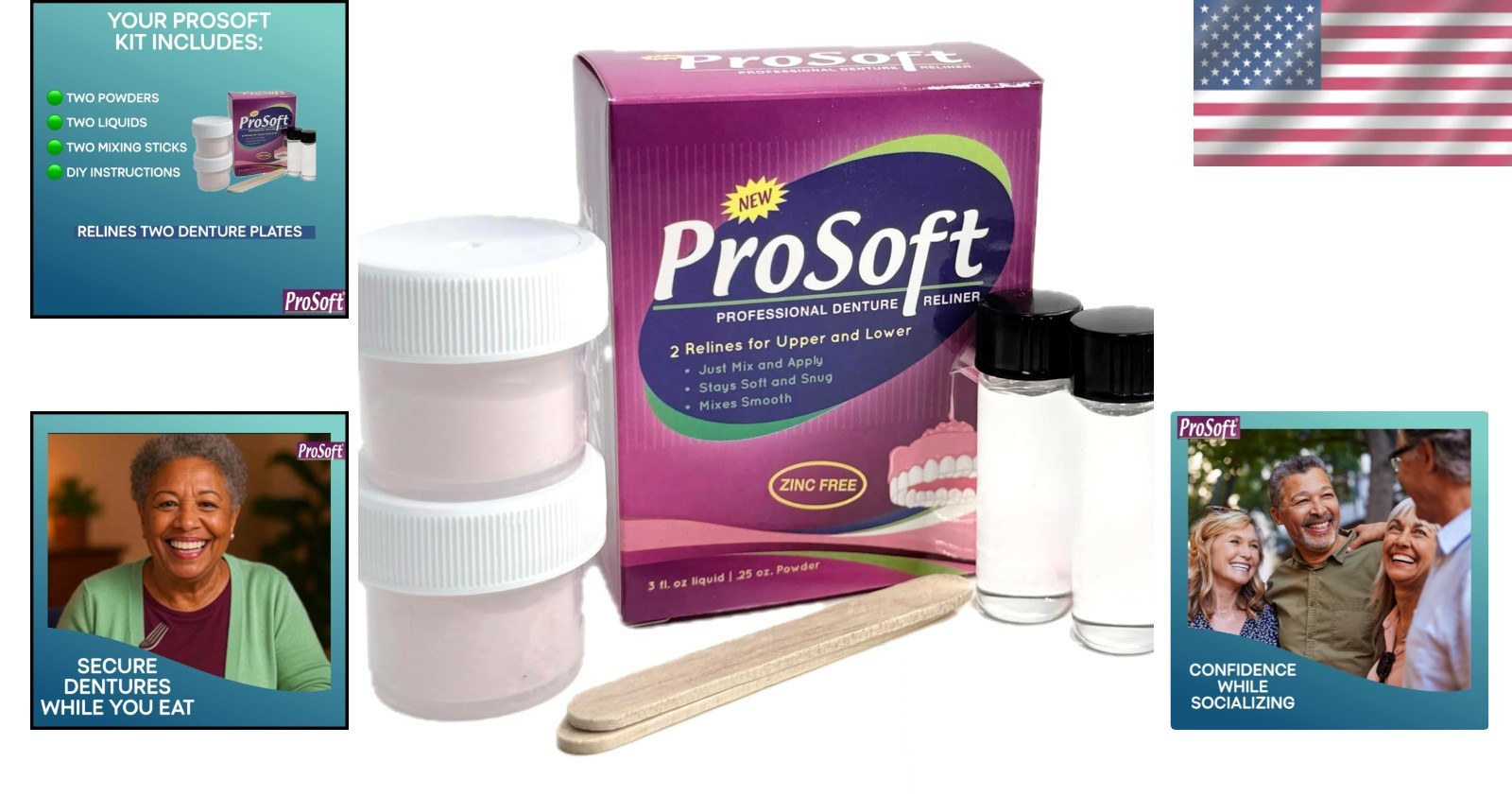 ProSoft Denture Reliner-Relines 2 Denture Plates