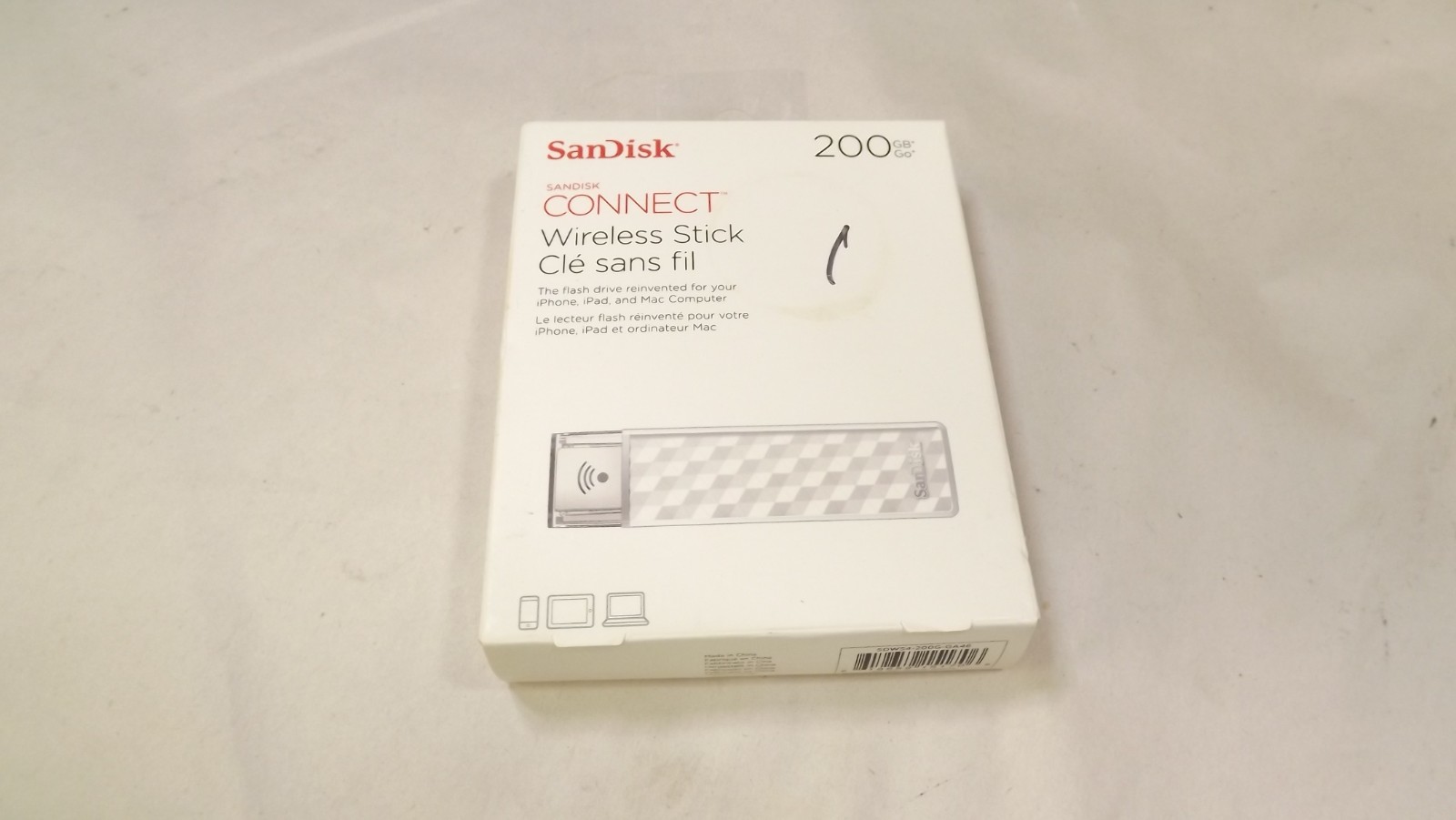 SanDisk CONNECT Wireless Stick 200GB Wifi USB Drive SDWS4-200G RM