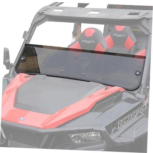 Front Dark Tinted Half Windshield for for 2016-2025 Polaris General 1000