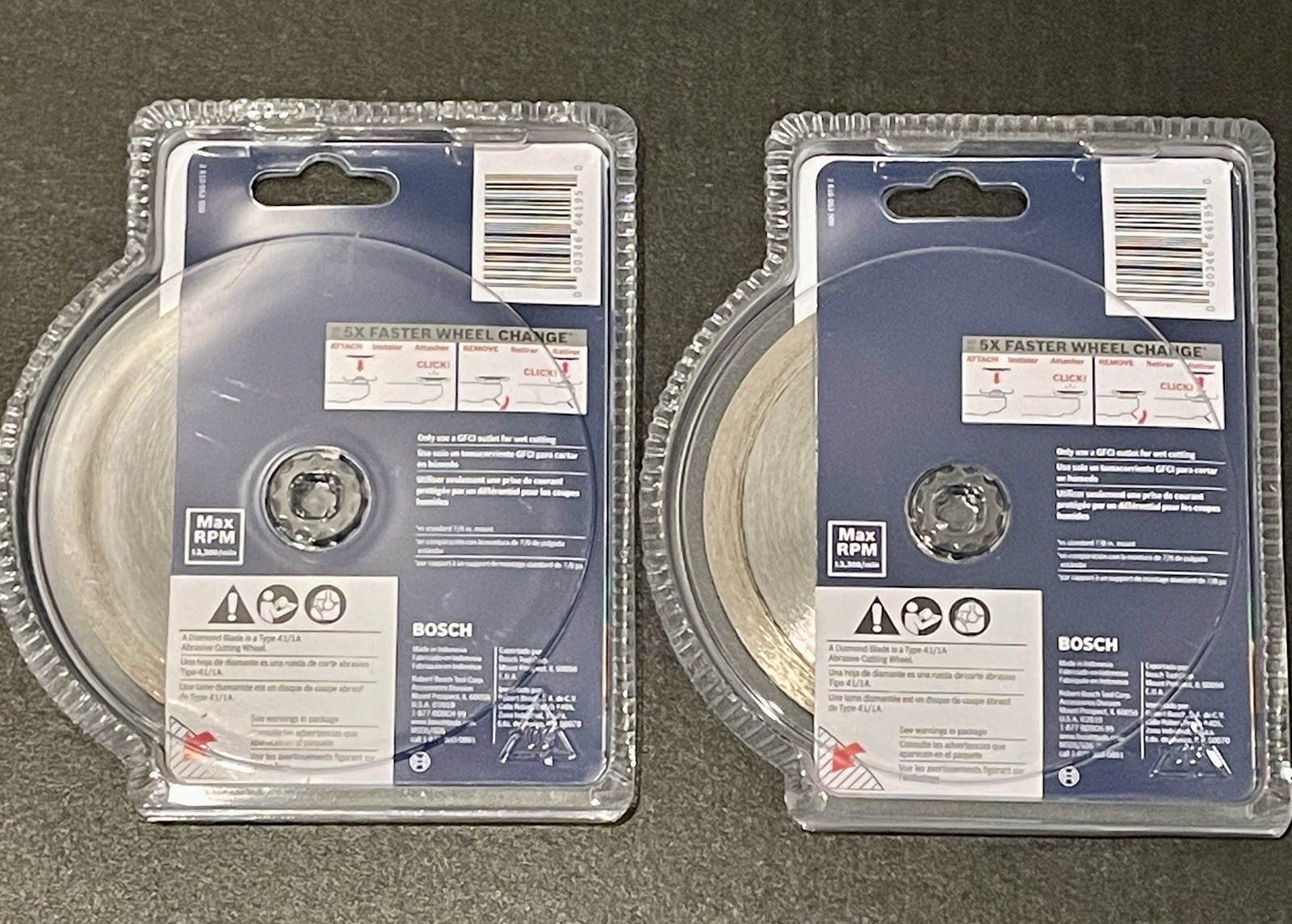 2-Pack Bosch DBX4543S Diamond Continuous Rim Blade Ceramic Slate Cuts