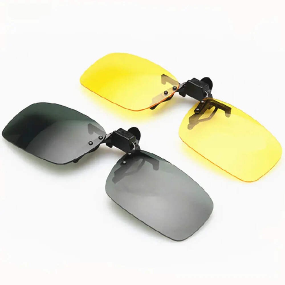 Night Vision Driving Glasses Clip On Anti Glare Sunglasses Unisex