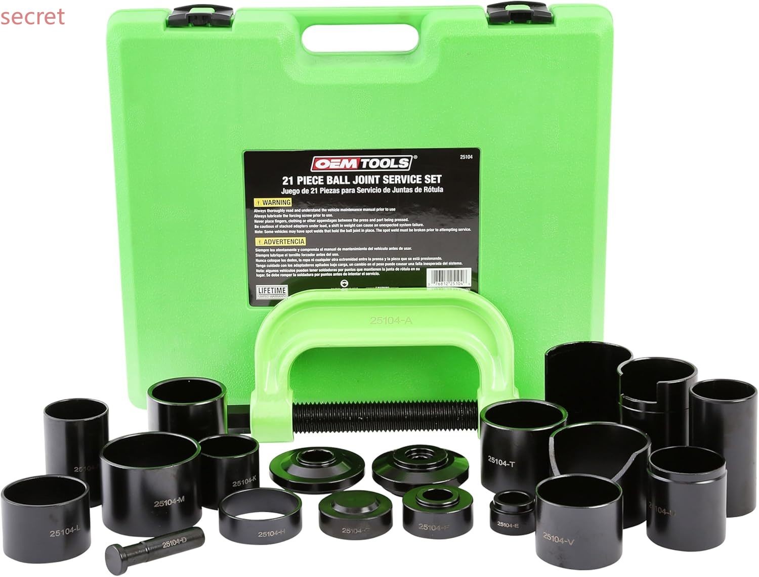 OEMTOOLS 25104 21-Piece Master Ball Joint Press Kit, Ball Joint Puller for Upper