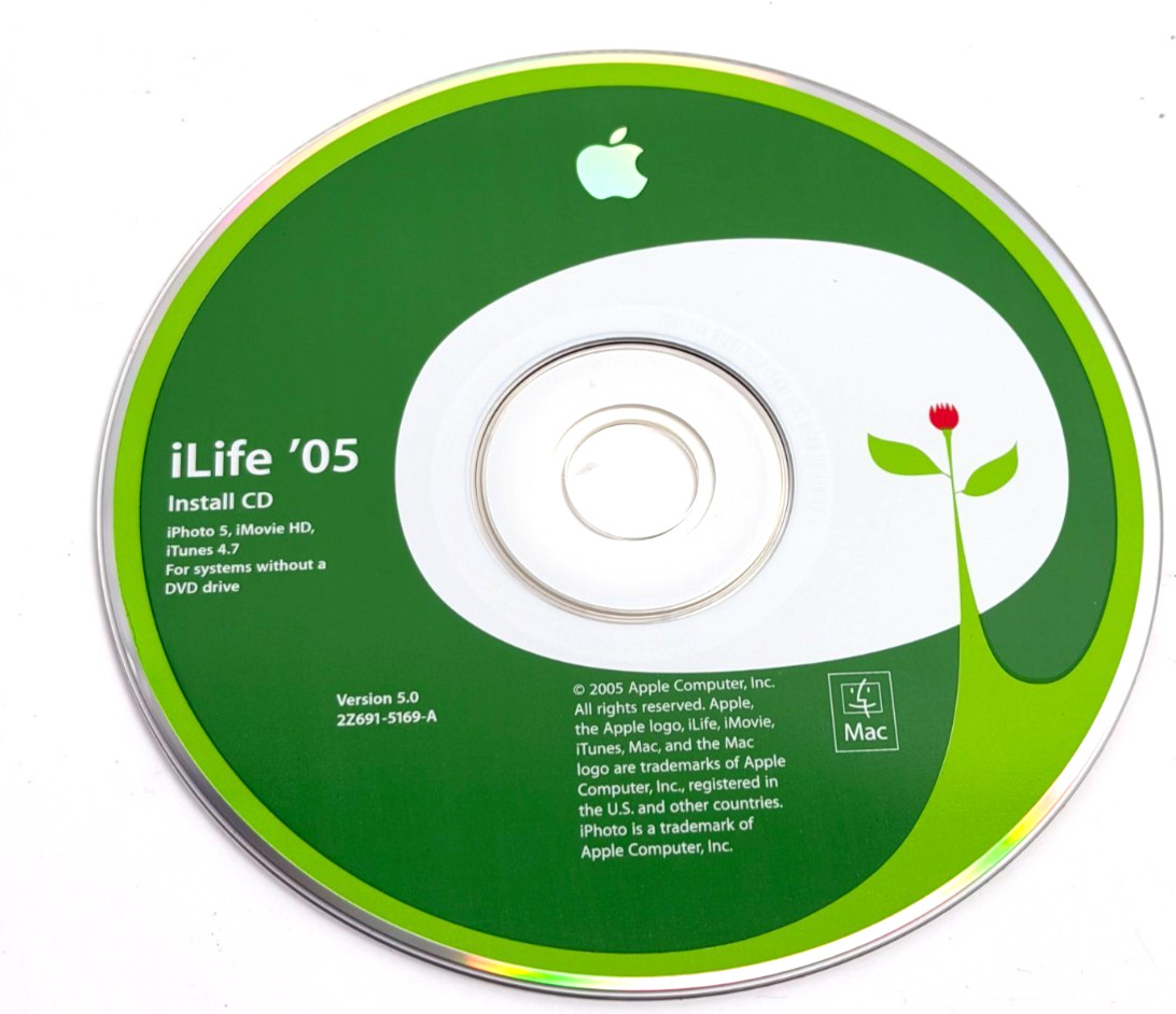 Vintage Apple Mac iLife '05 Install DVD/CD - v5.0