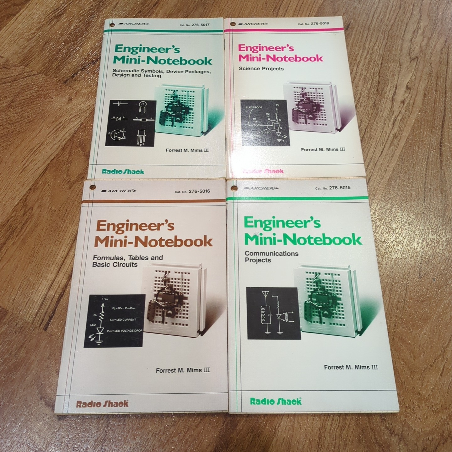 Lot of 4 Radio Shack/Archer Engineer's Mini-Notebooks by Forrest Mims III