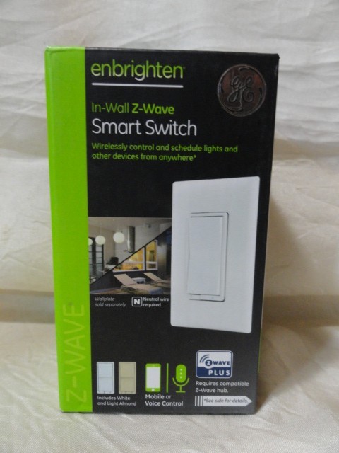 NEW GE/ENBRIGHTEN IN-WALL Z-WAVE PLUS SMART PADDLE SWITCH 14291-4 WIRELESS